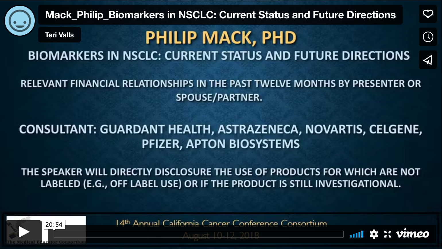 Biomarkers in NSCLC: Current Status and Future Directions