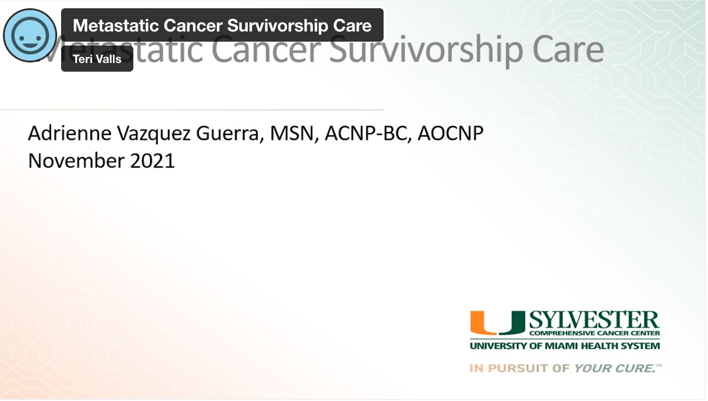 Metastatic Cancer Survivorship Care