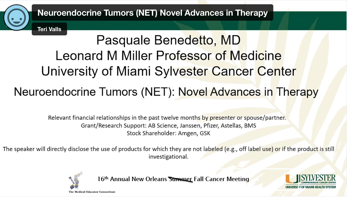 Neuroendocrine Tumors (NET): Novel Advances in Therapy