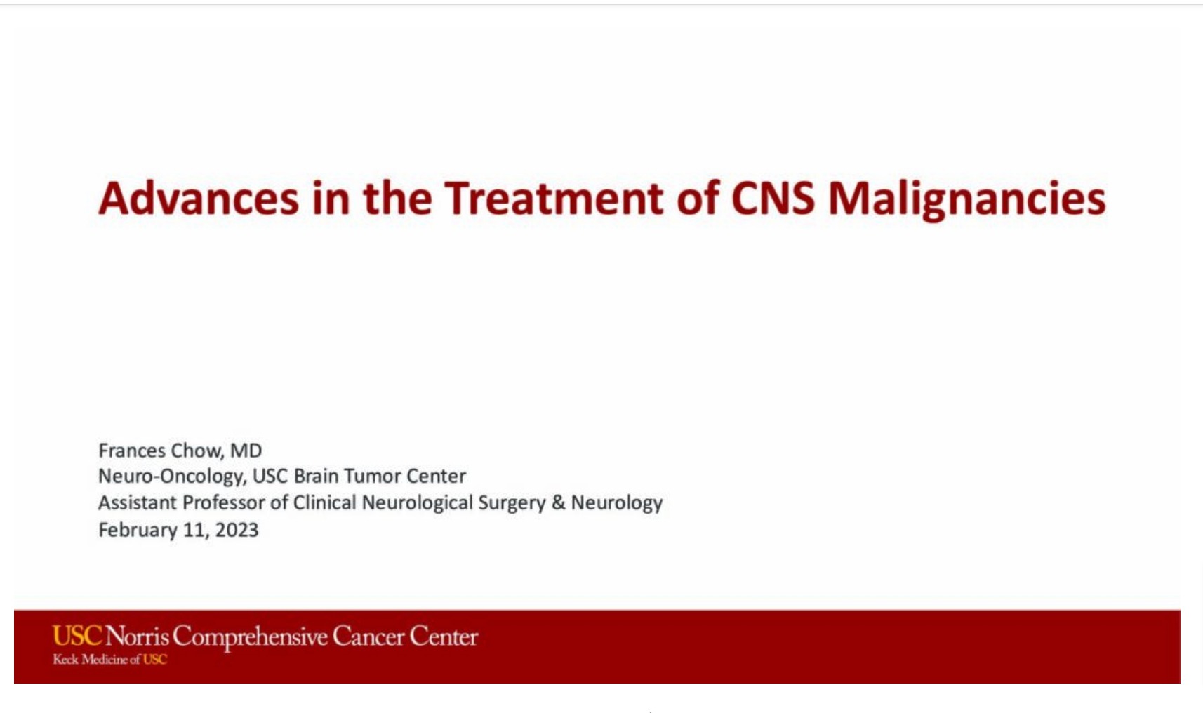 Advances in the Treatment of CNS Malignancies