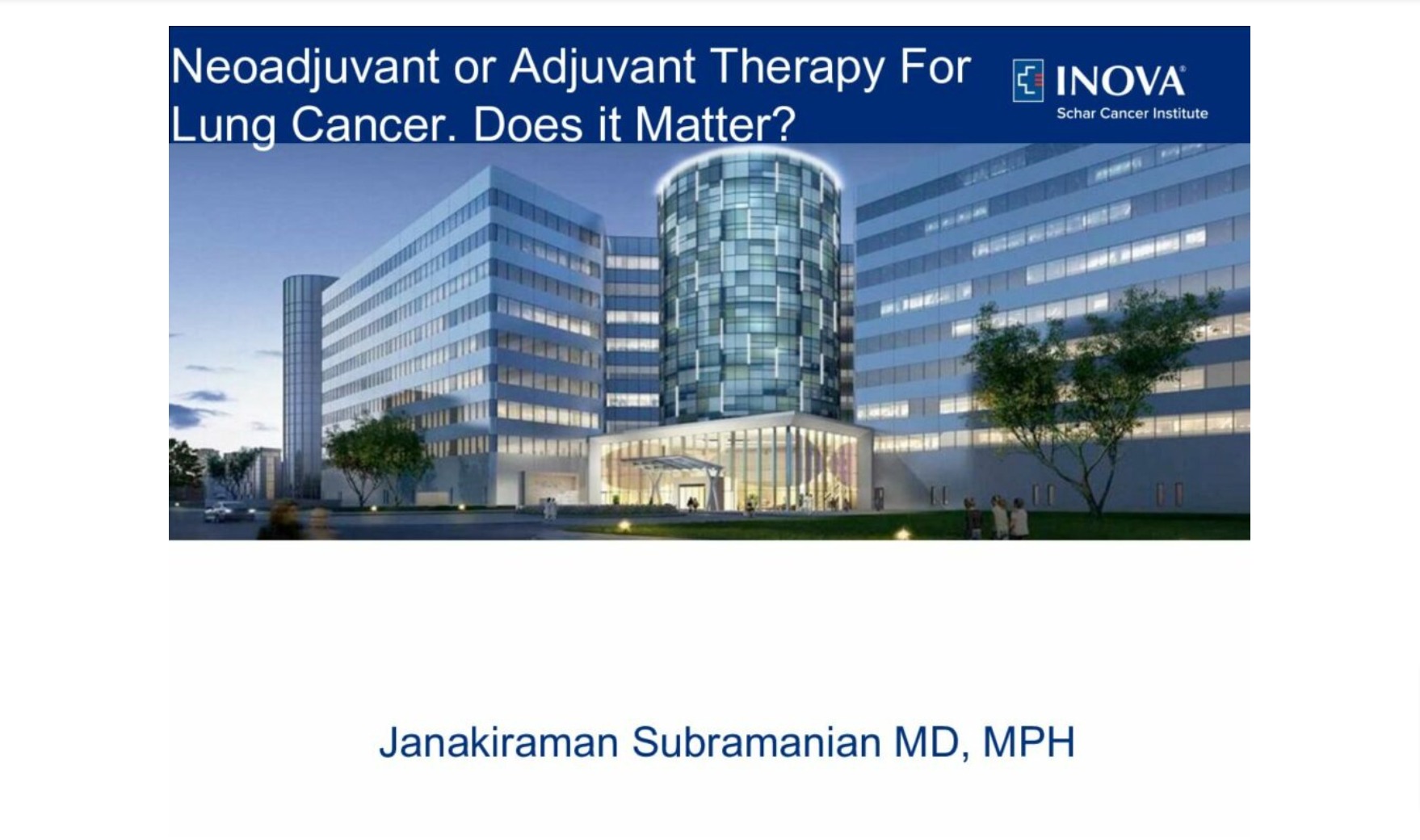 Adjuvant and Neo-adjuvant Therapy for Lung Cancer