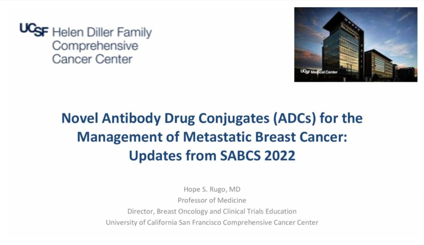 Antibody Drug Conjugates: New Agents and Optimal Sequencing