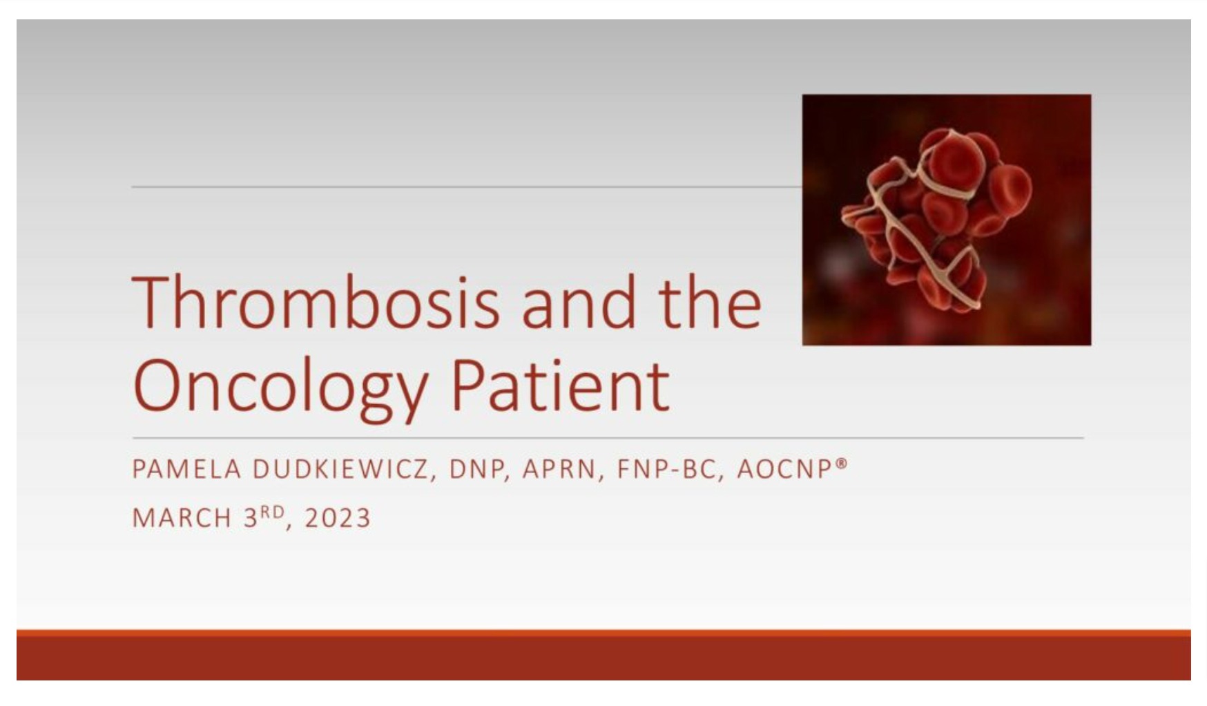 Anticoagulation in the Oncology Patient