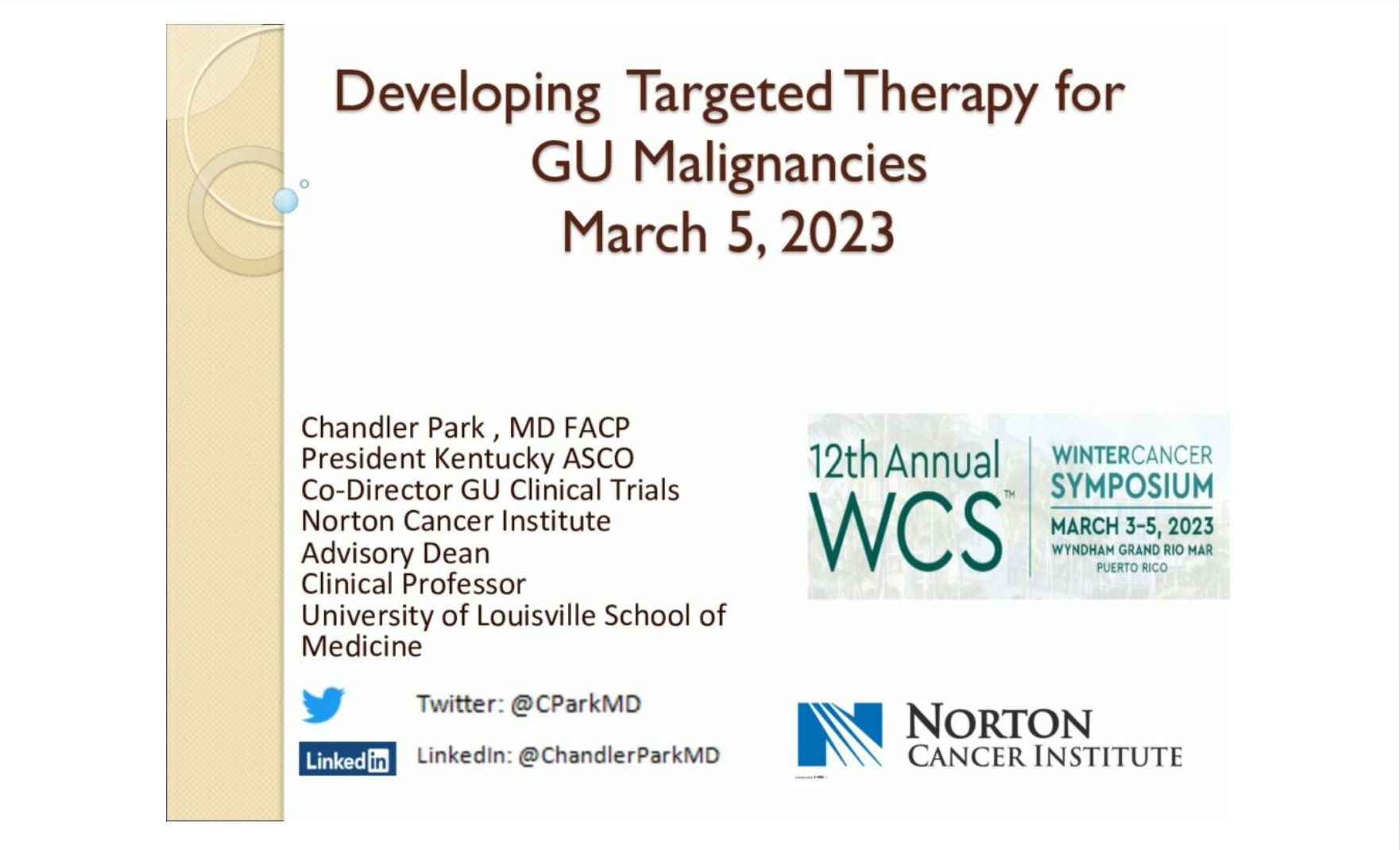 Developing Targeted therapy for GU malignancies