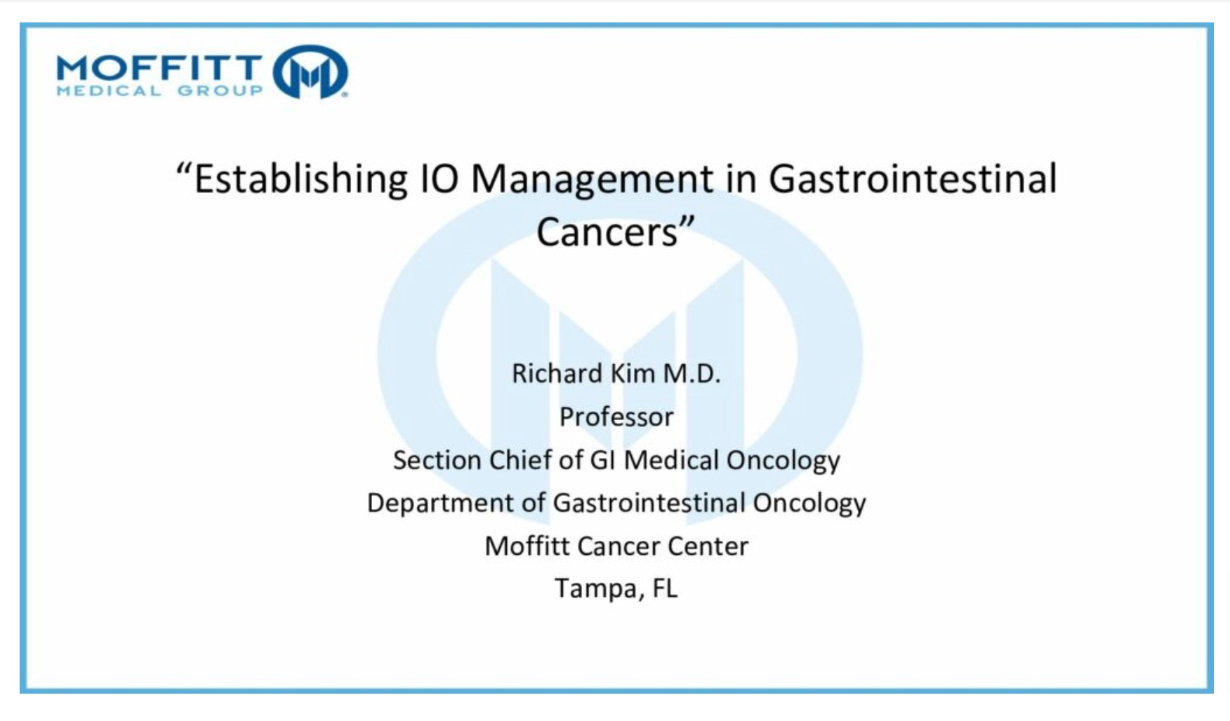 Establishing IO Management in Gastrointestinal Cancers