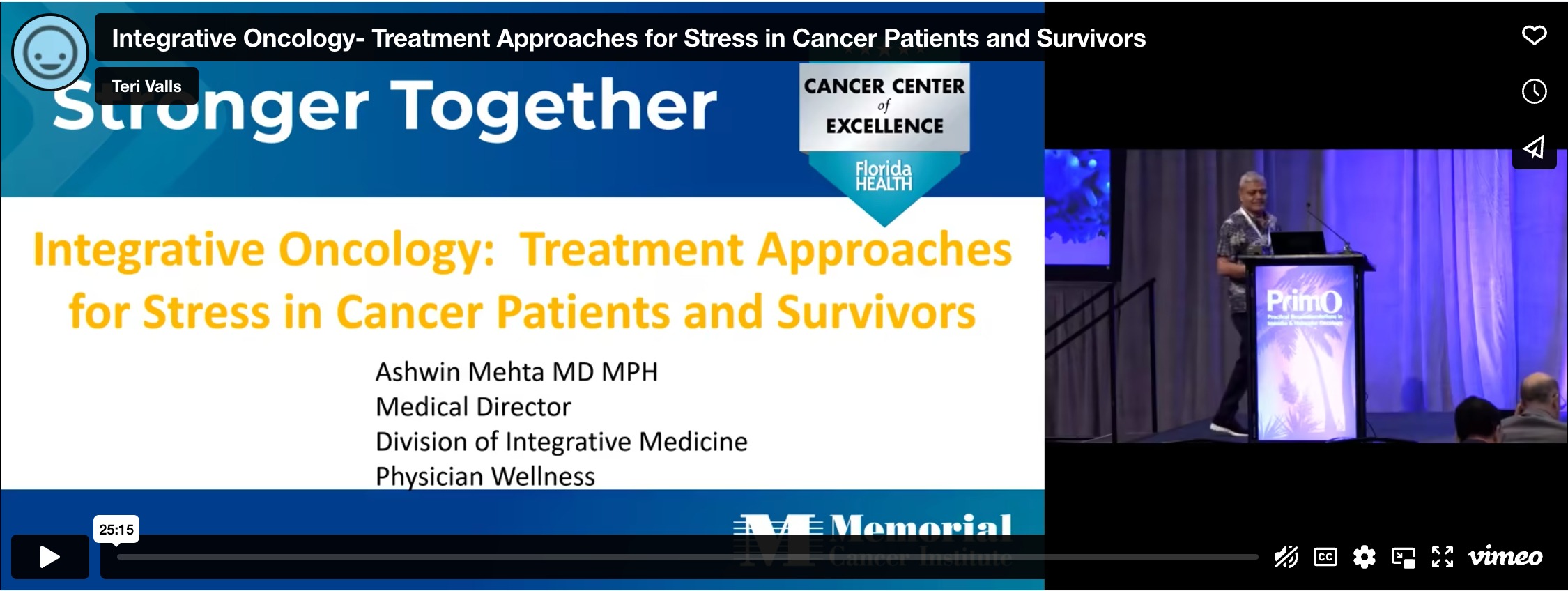 Integrative Oncology: Treatment Approaches for Stress in Cancer Patients and Survivors