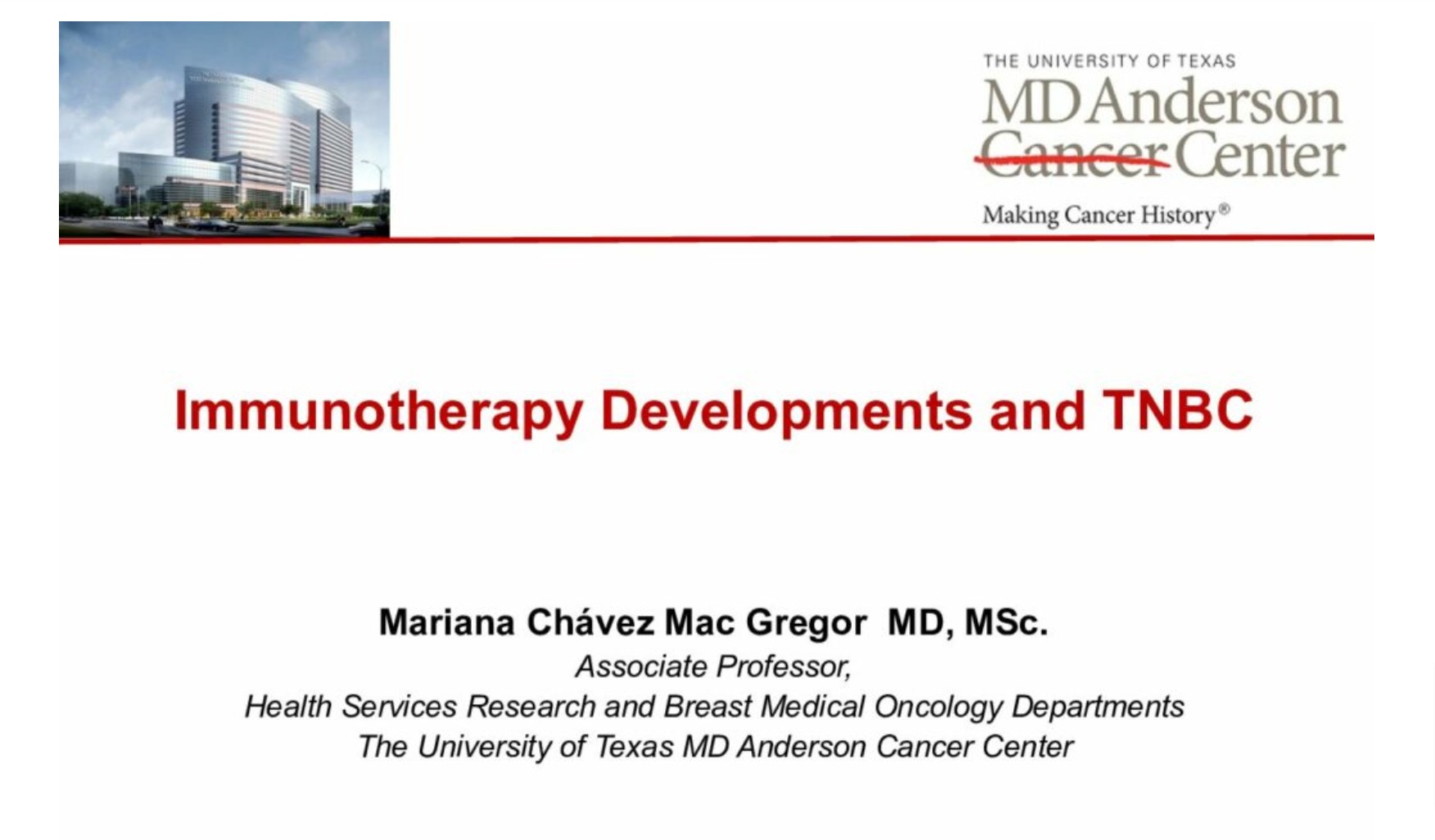 TNBC and Immunotherapy Developments in Breast Cancer