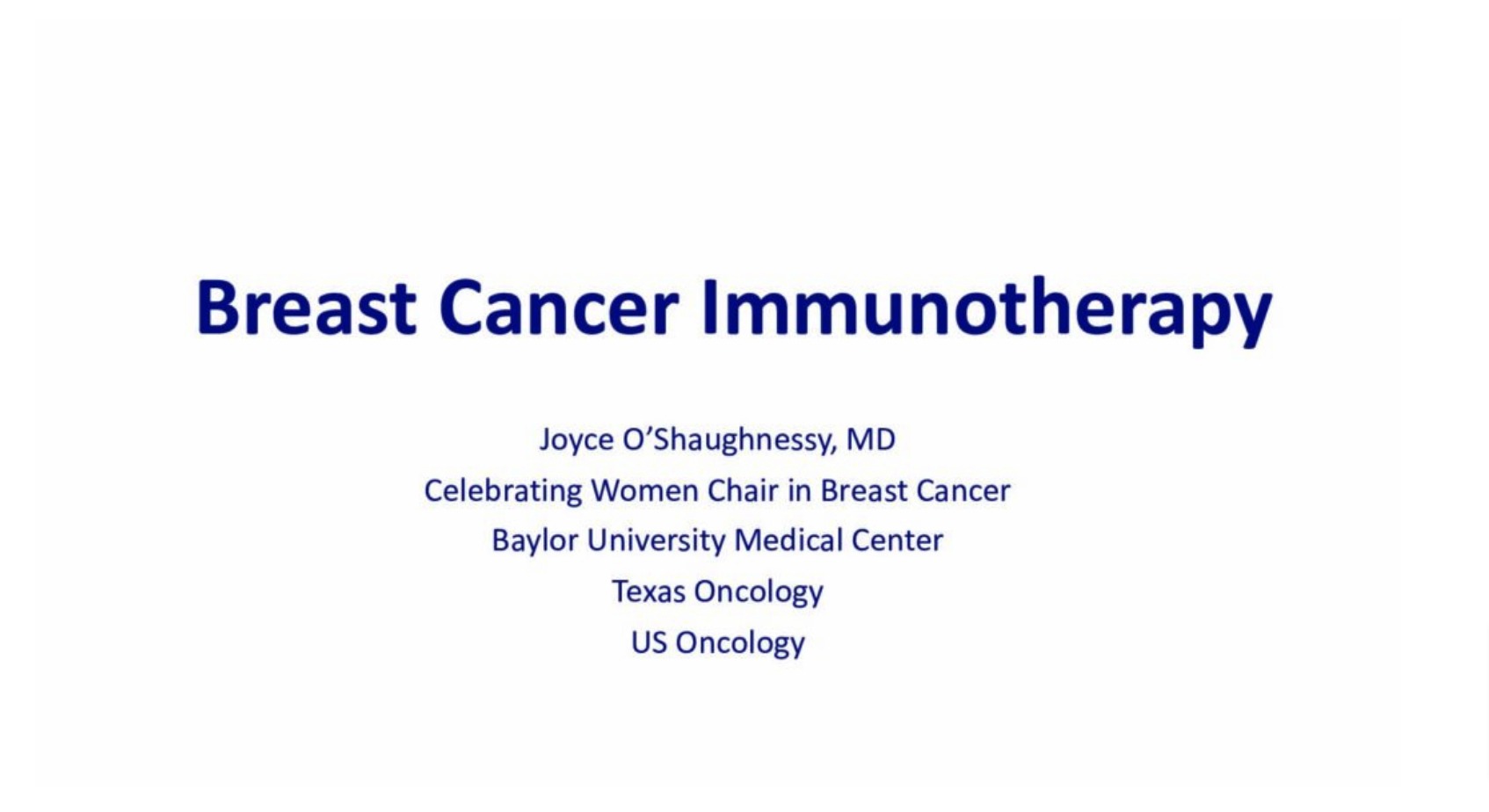 Breast Cancer Immunotherapy