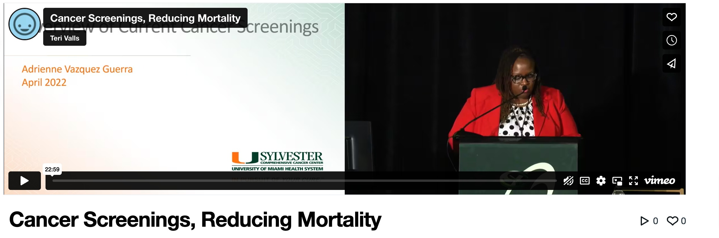 Cancer Screenings, Reducing Mortality