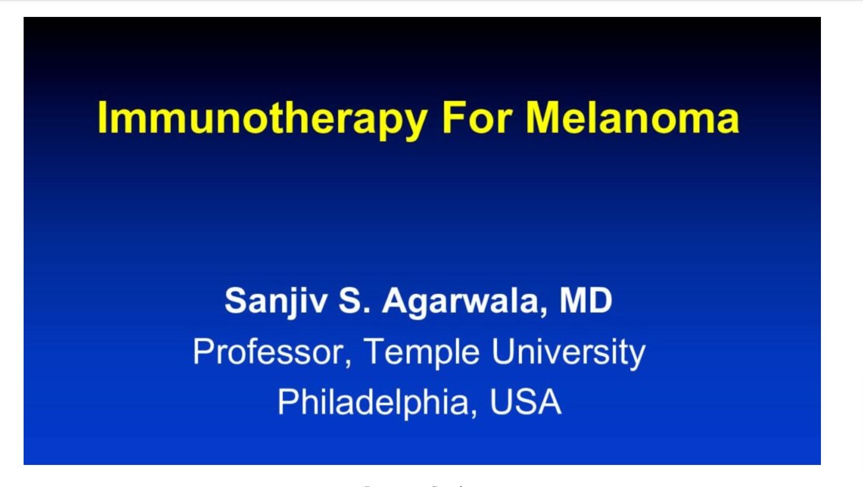 Immunotherapy for Melanoma