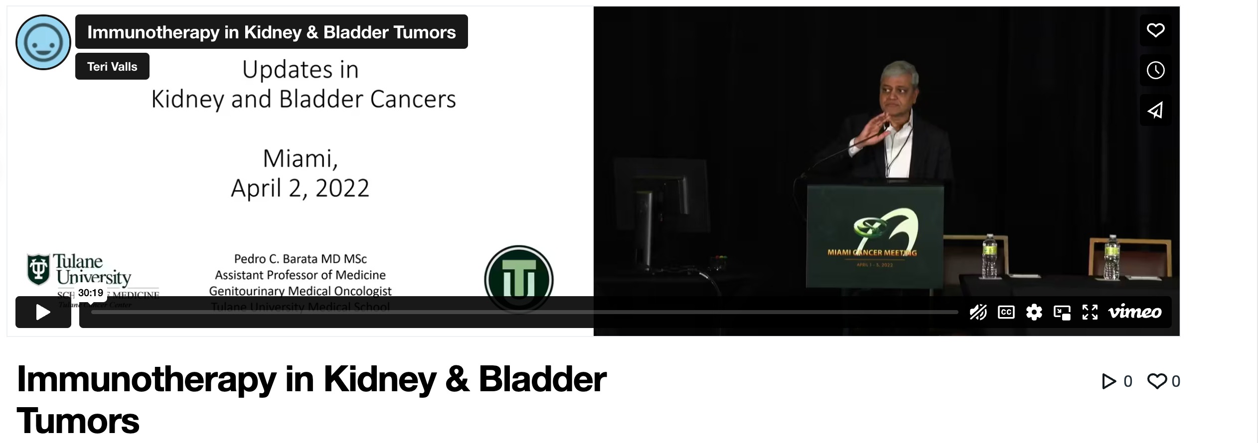 Immunotherapy in Kidney & Bladder Tumors
