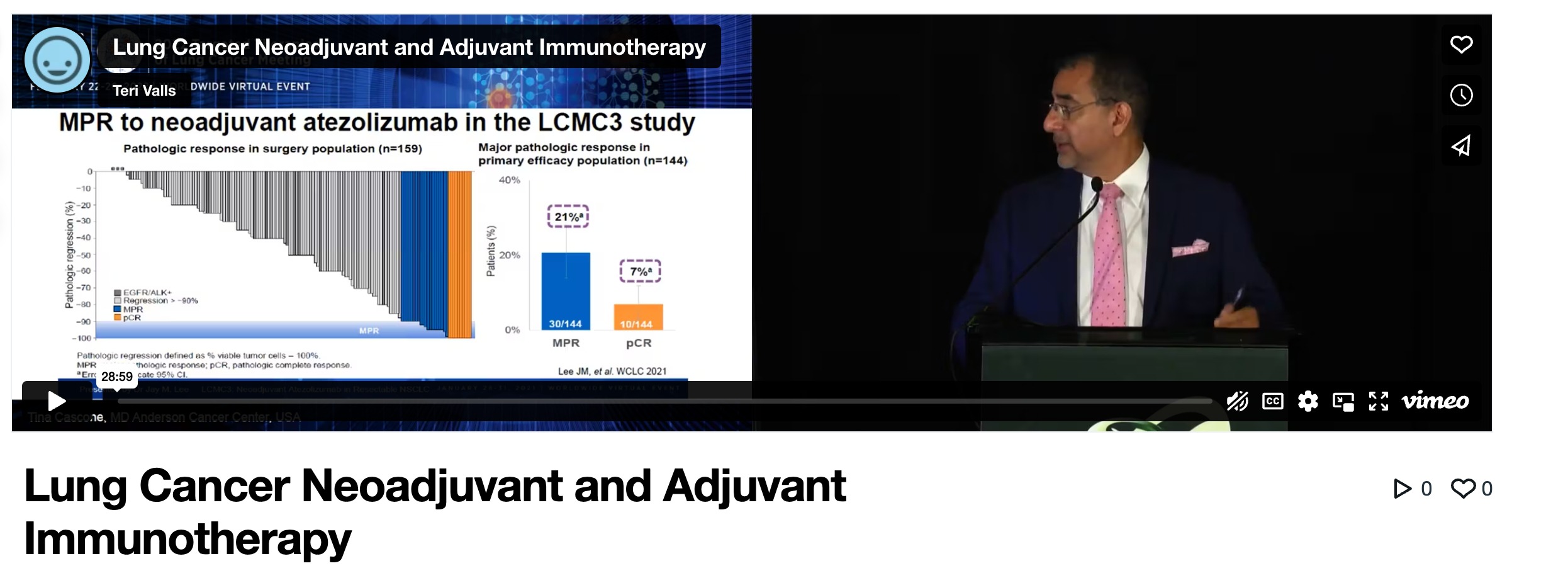 Lung Cancer Neoadjuvant and Adjuvant Immunotherapy