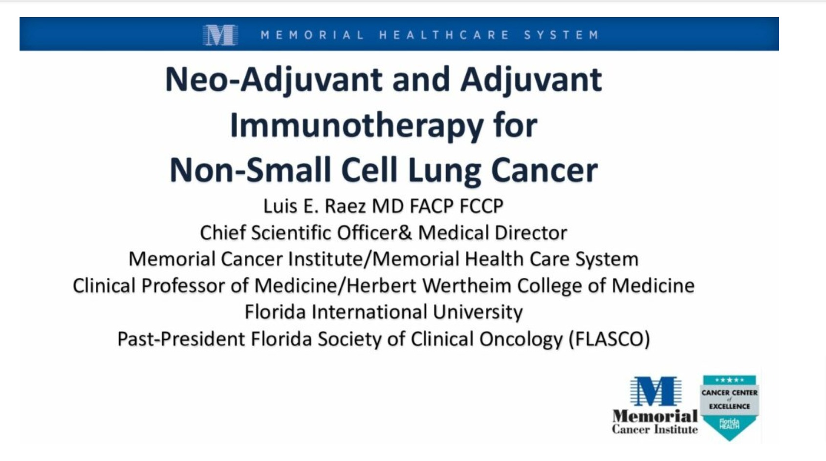 Lung Cancer Neoadjuvant and Adjuvant Immunotherapy