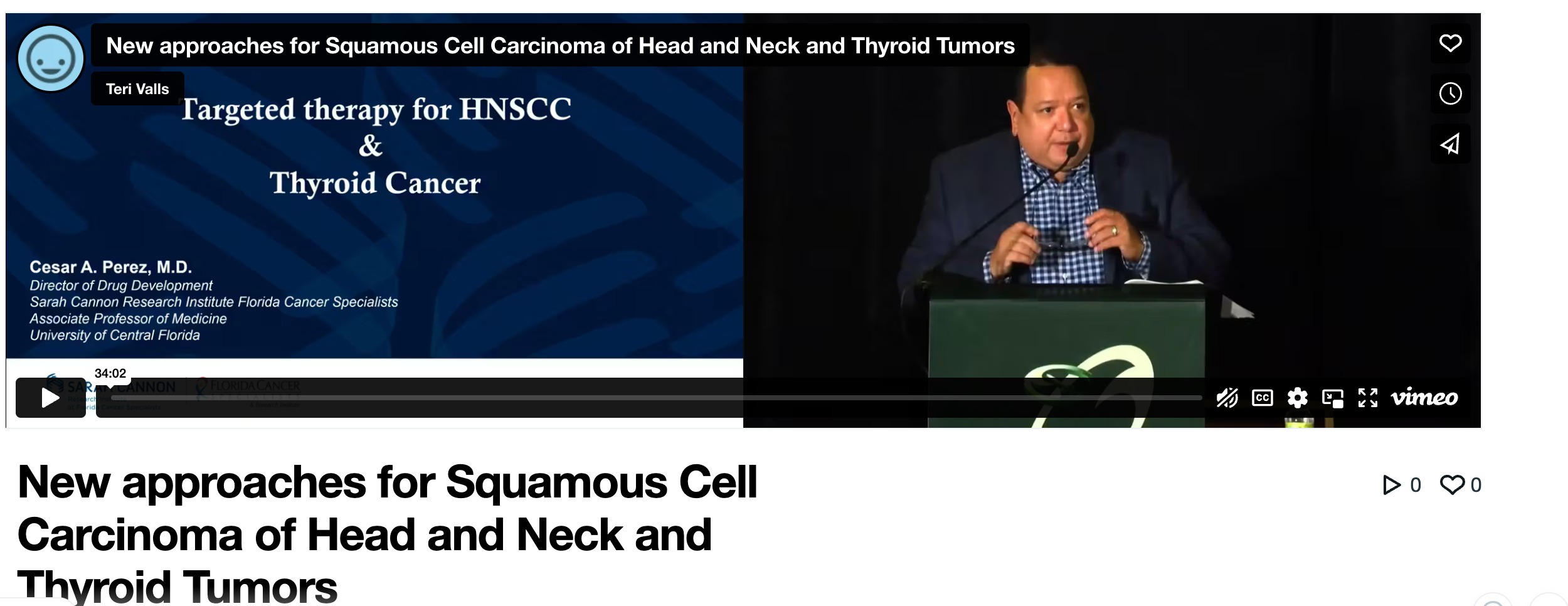 New approaches for Squamous Cell Carcinoma of Head and Neck and Thyroid Tumors