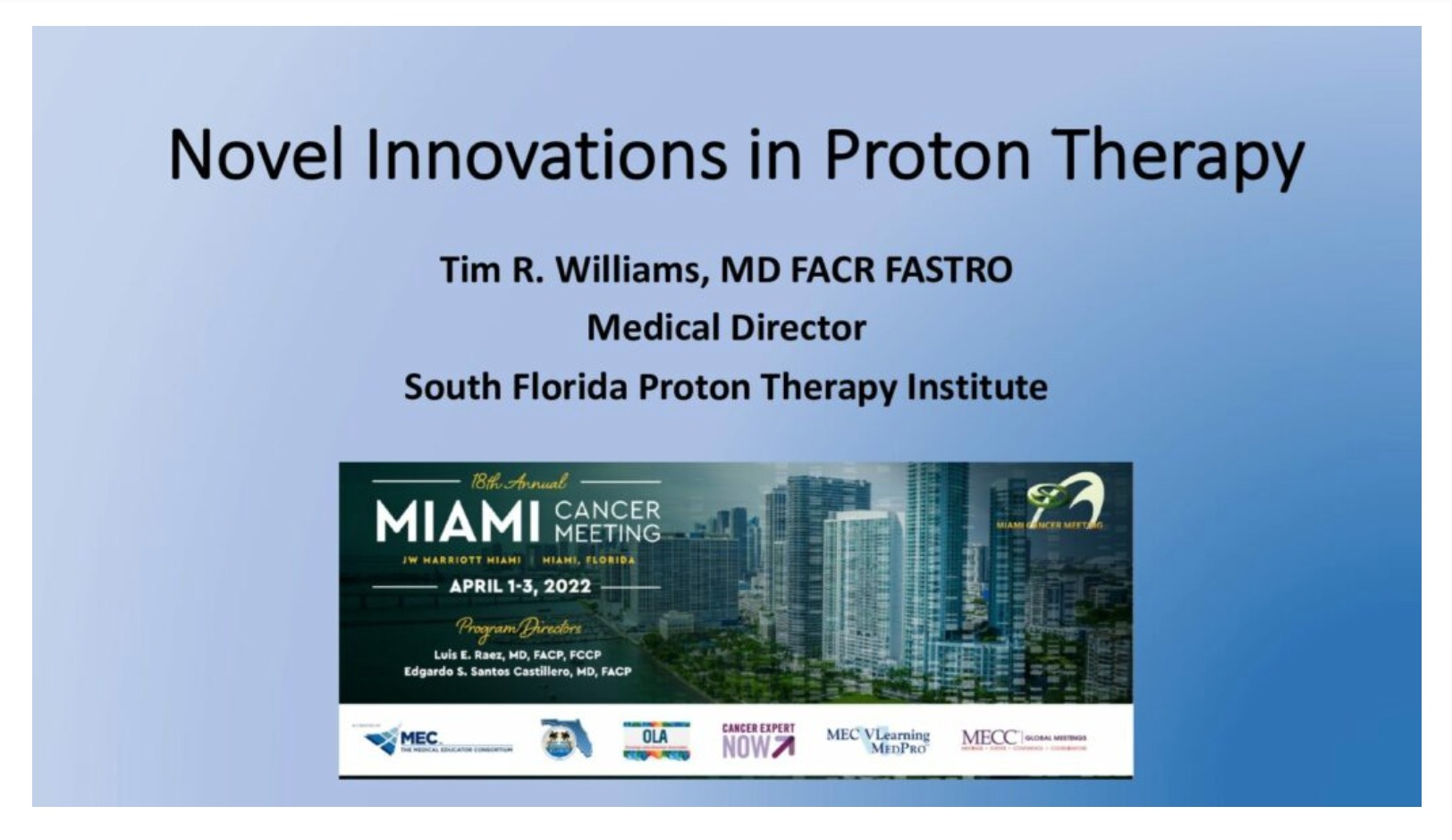 Proton Therapy and Novel Energy Approaches in Cancer Care