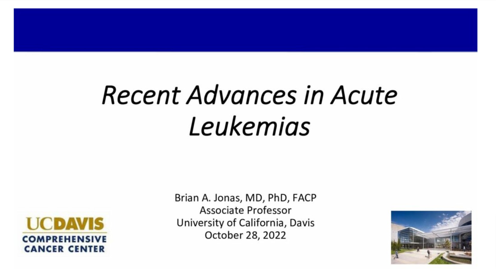 Recent Advances in Acute Leukemias