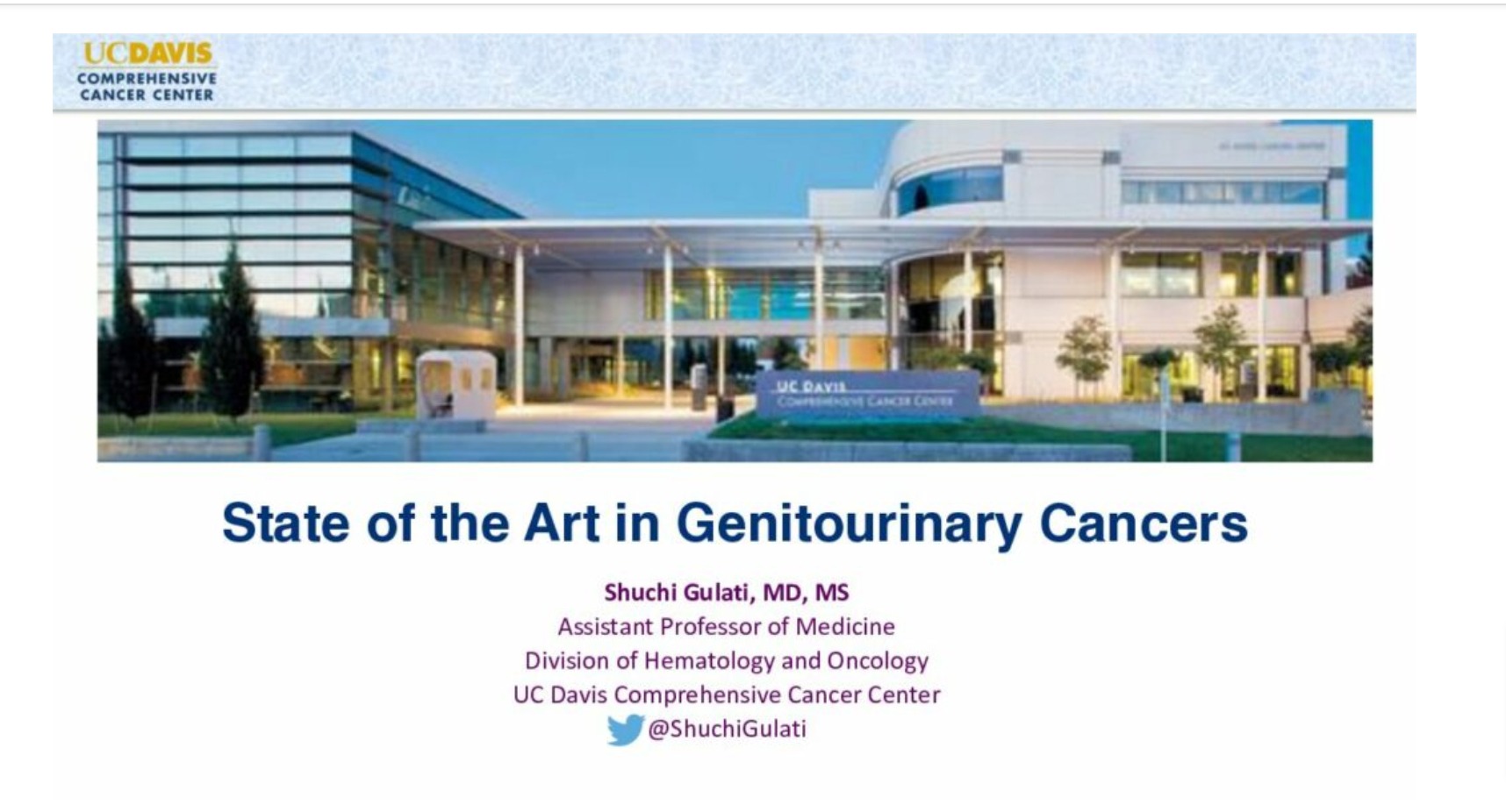 State of the Art in Genitourinary Cancers