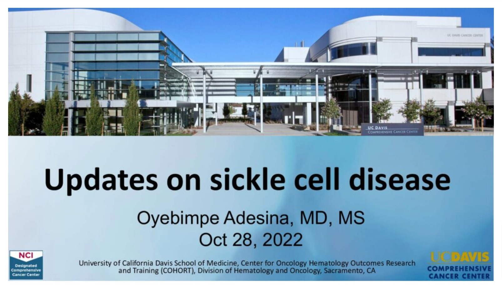 Update on Sickle Cell Anemia and Hemoglobinopathies