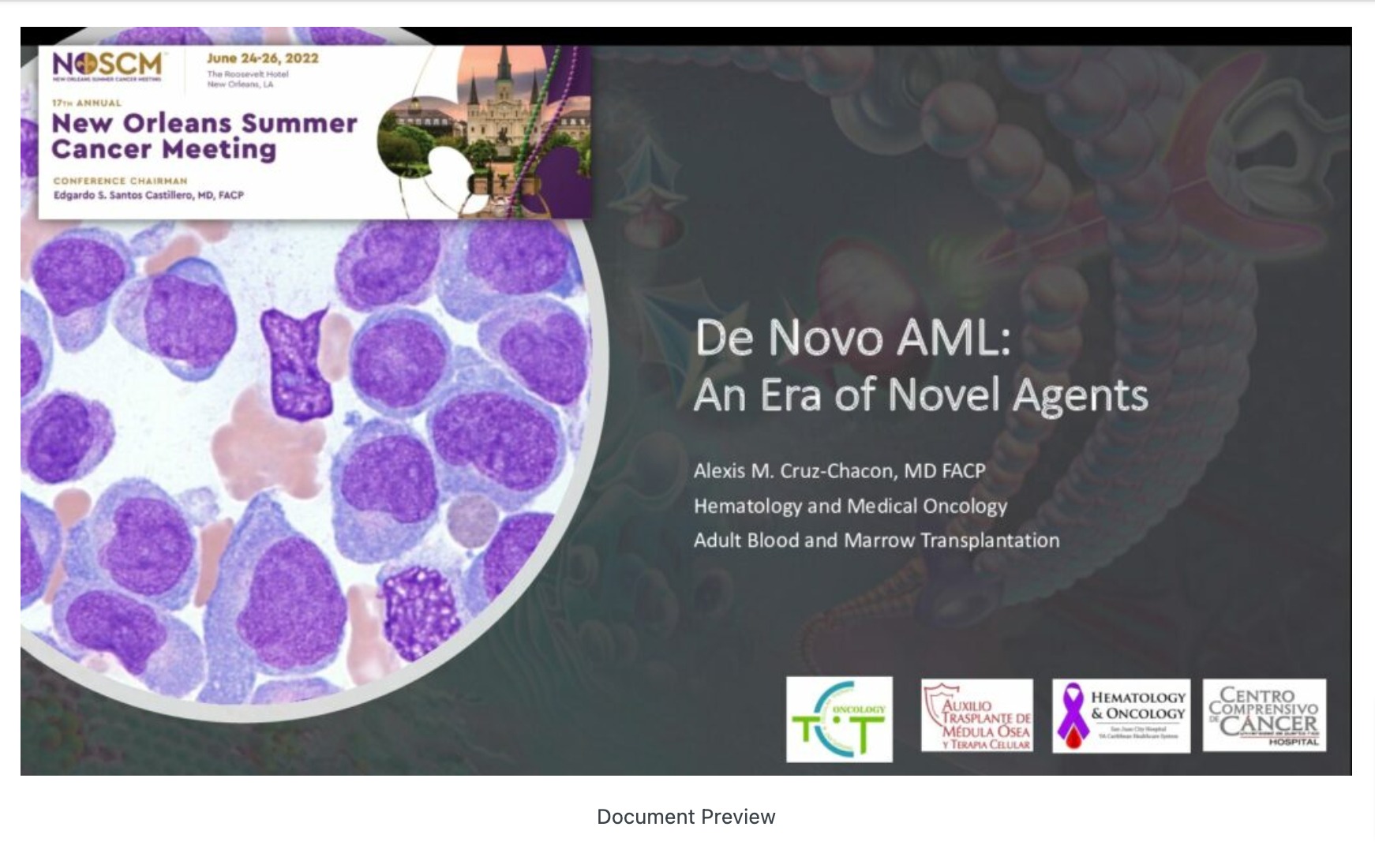 De Novo Acute Myeloid Leukemia