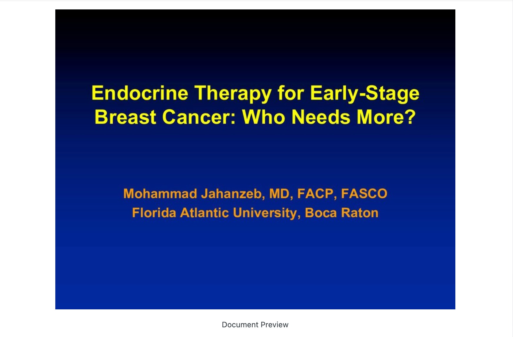 Endocrine Therapy for Early-Stage Breast Cancer: Who Needs more?