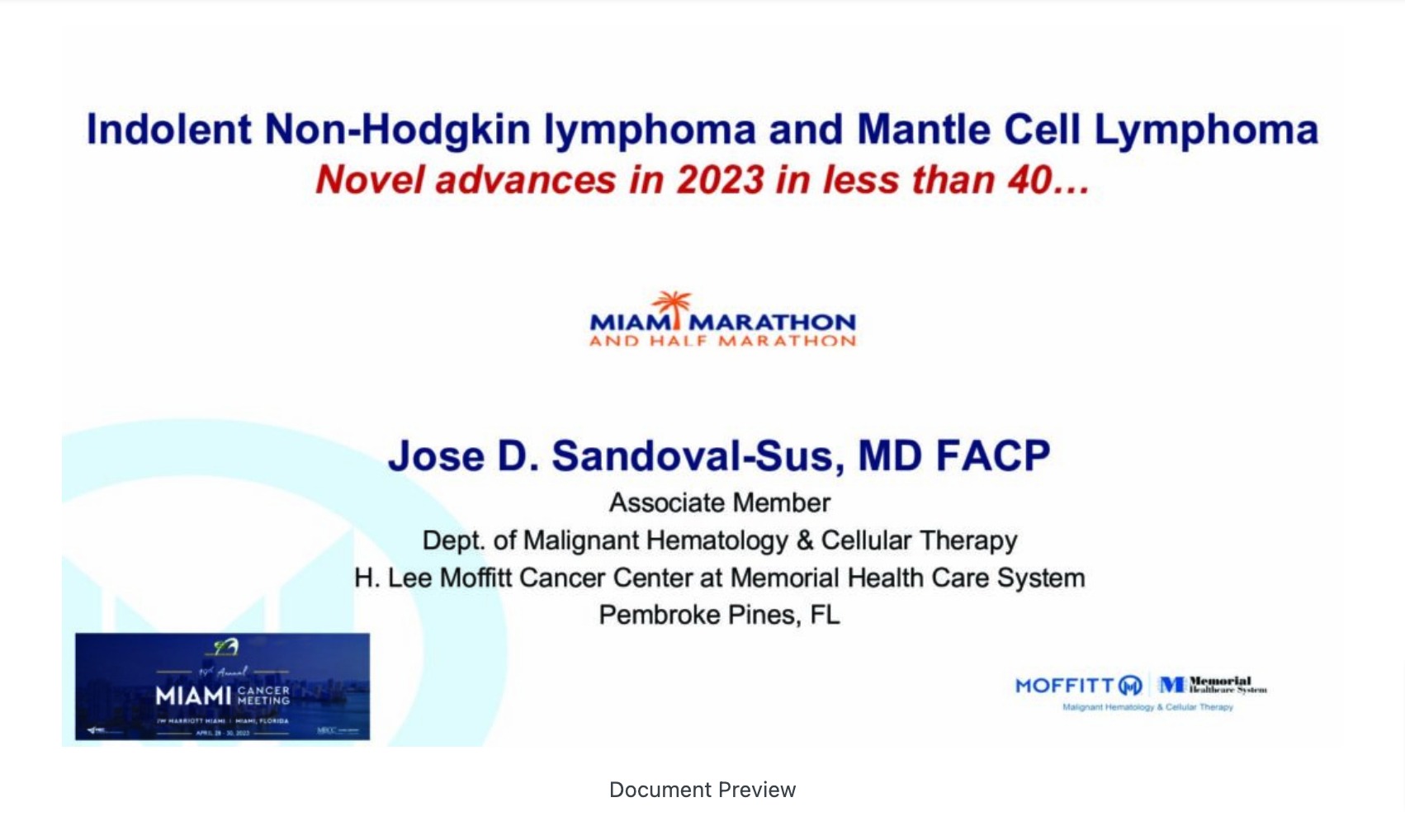 Follicular, Marginal Zone and Mantle Cell NHL: Novel Advances