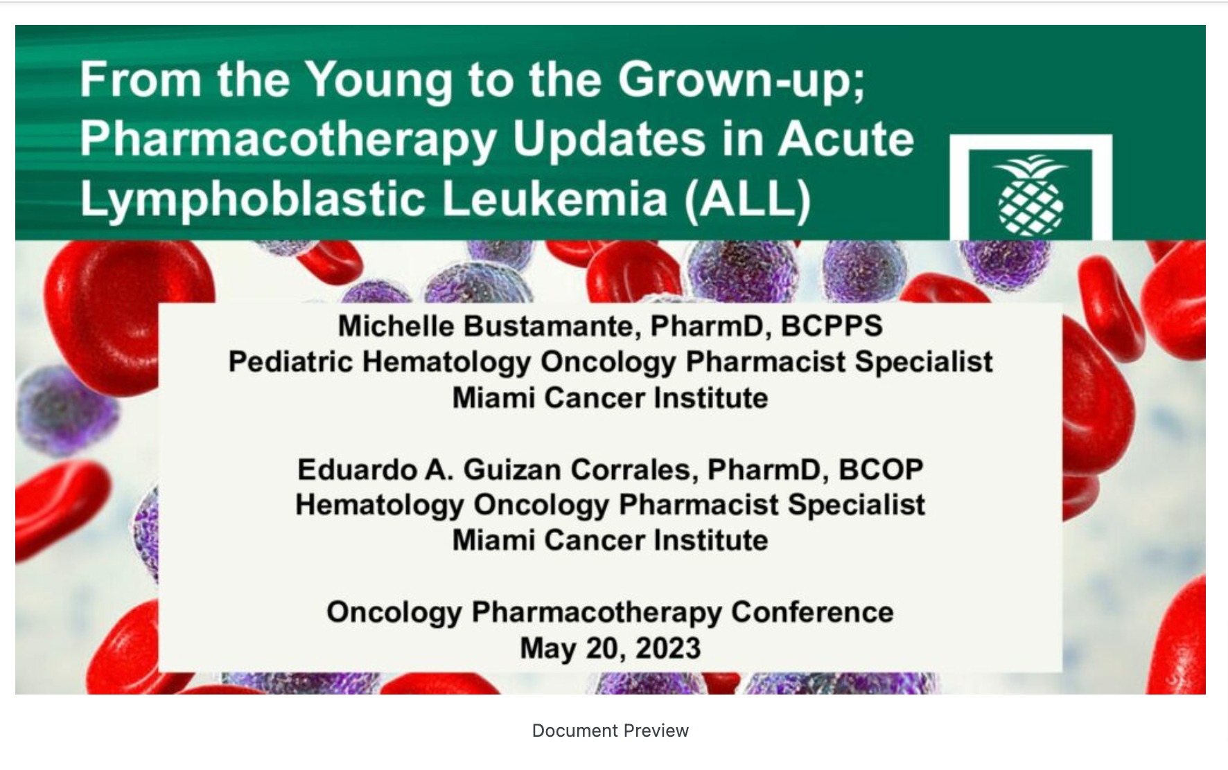 From the Young to the Grown-up; Pharmacotherapy Updates in Acute Lymphoblastic Leukemia (ALL)