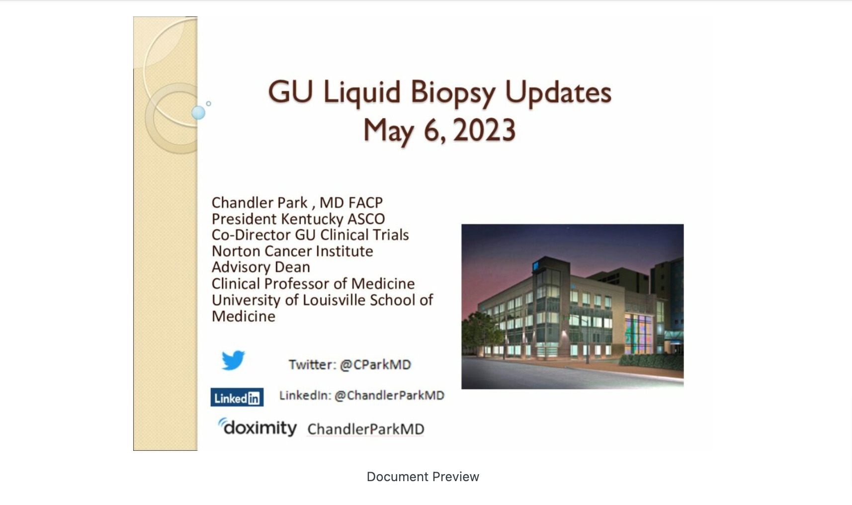 GU Liquid Biopsy Updates