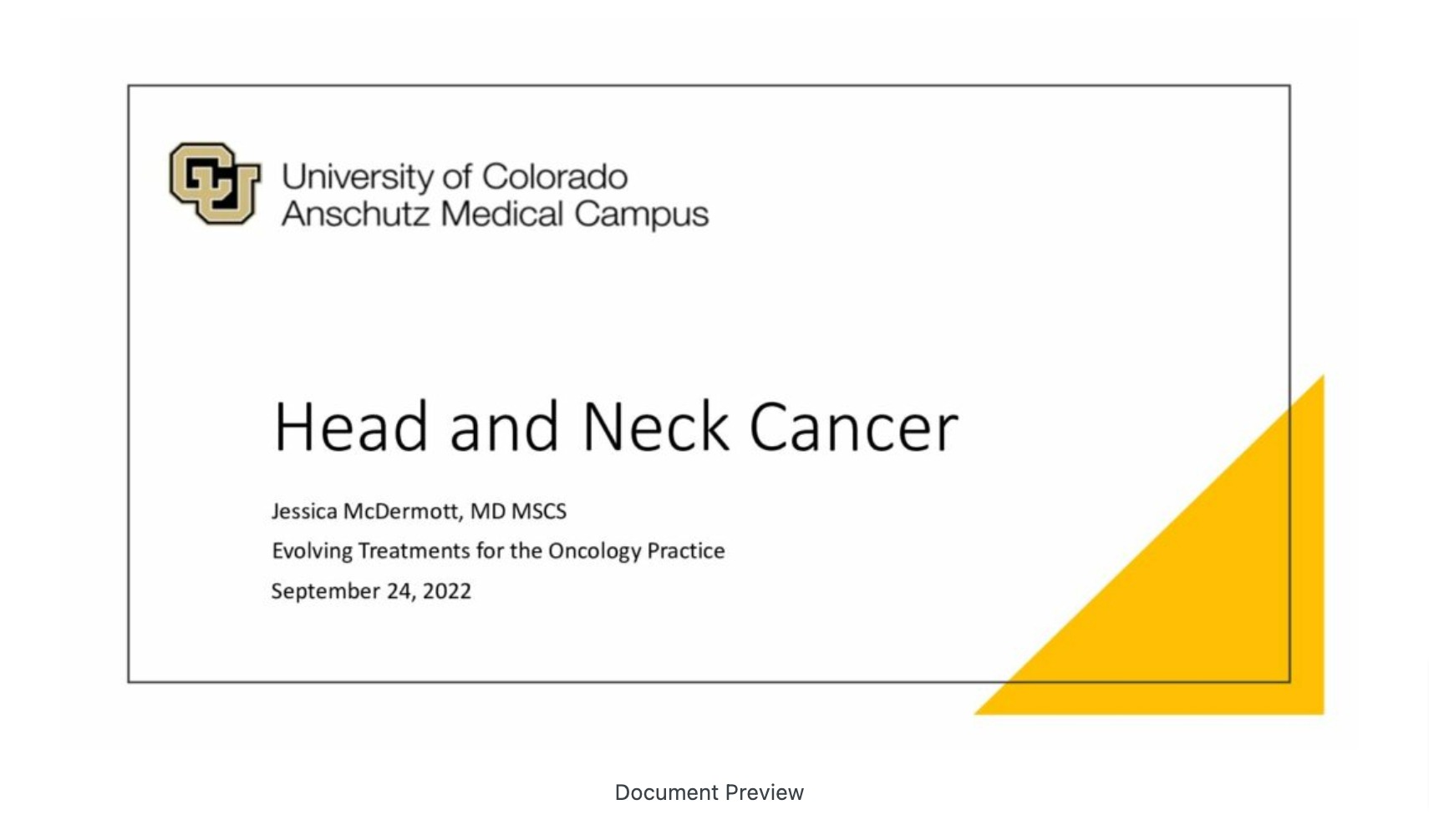 Head and Neck Cancer