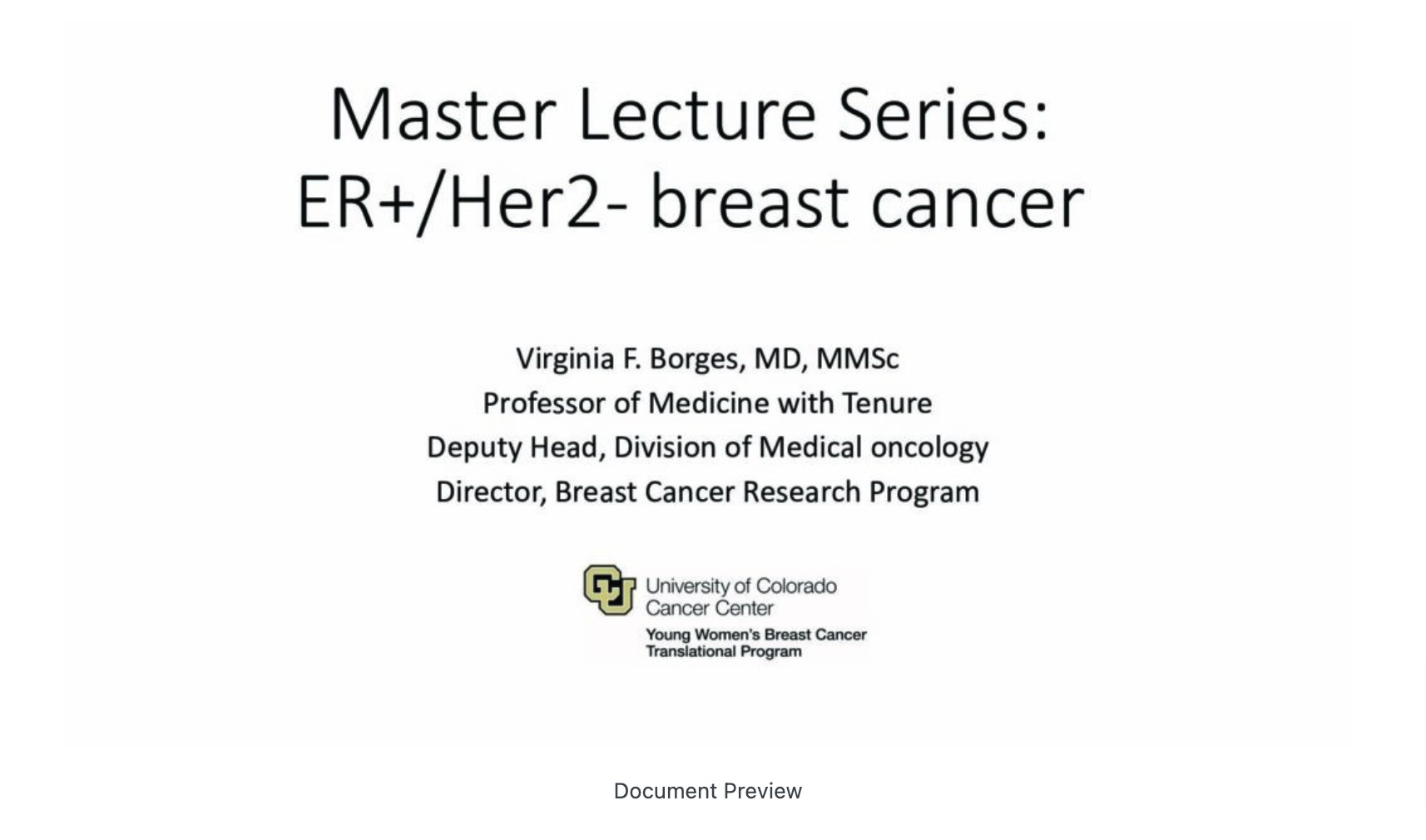 Hormone Receptor Breast Cancer