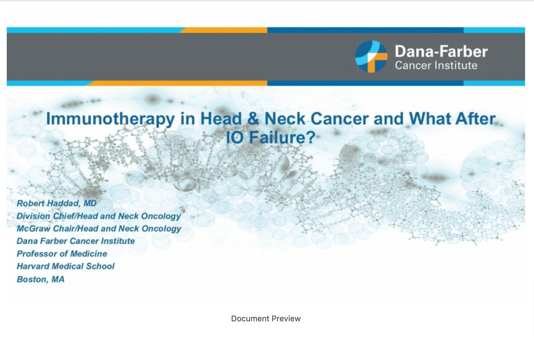 Immunotherapy in Head & Neck Cancer and What After IO Failure?