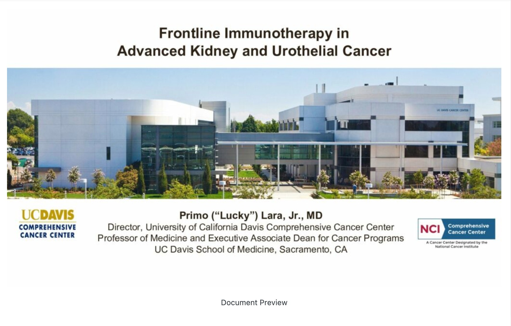 Immunotherapy in Kidney & Bladder Cancer