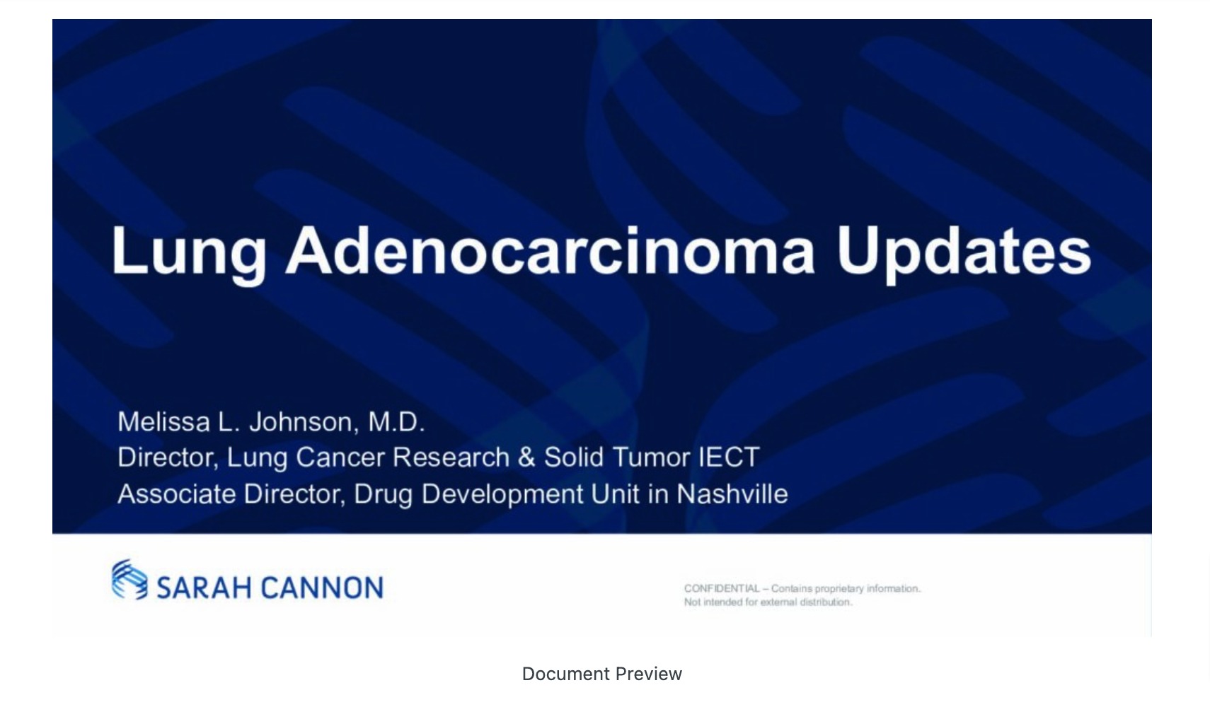 Lung Adenocarcinoma Updates