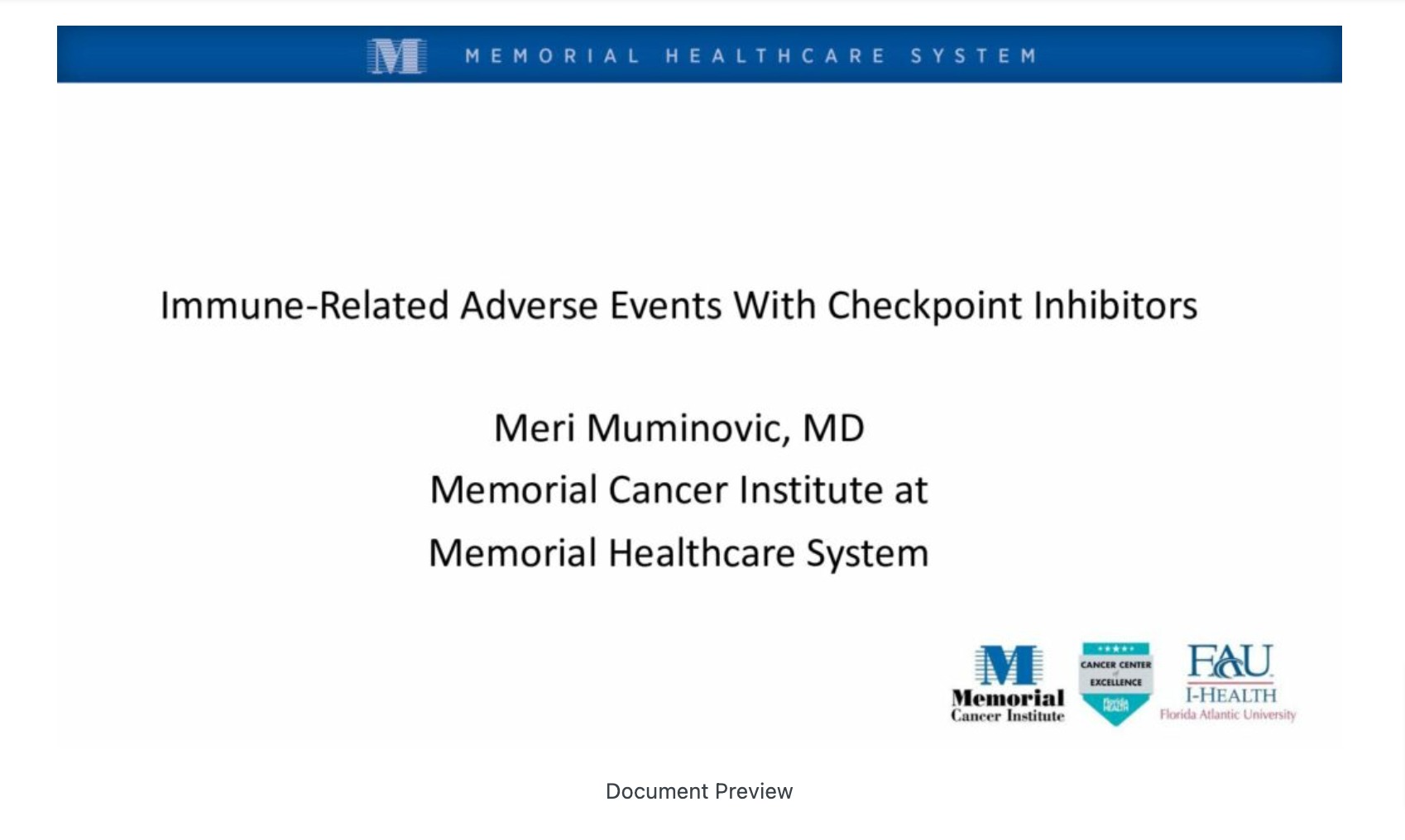 Most Common Adverse Events of Checkpoint Inhibitors | Current Recommendations and Management