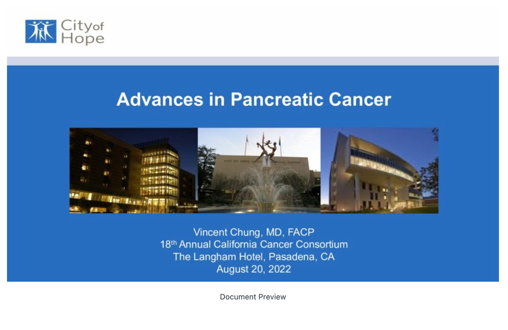 Pancreatic Cancer: Emerging Strategies