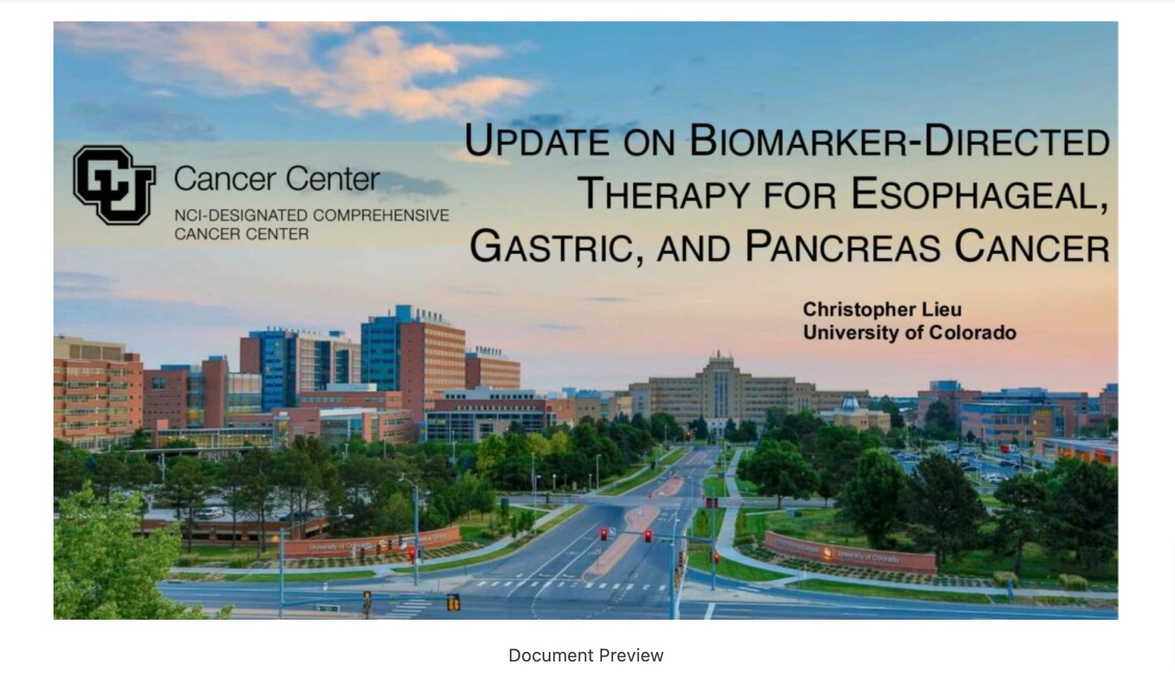 Pancreatic and Esophageal Cancer