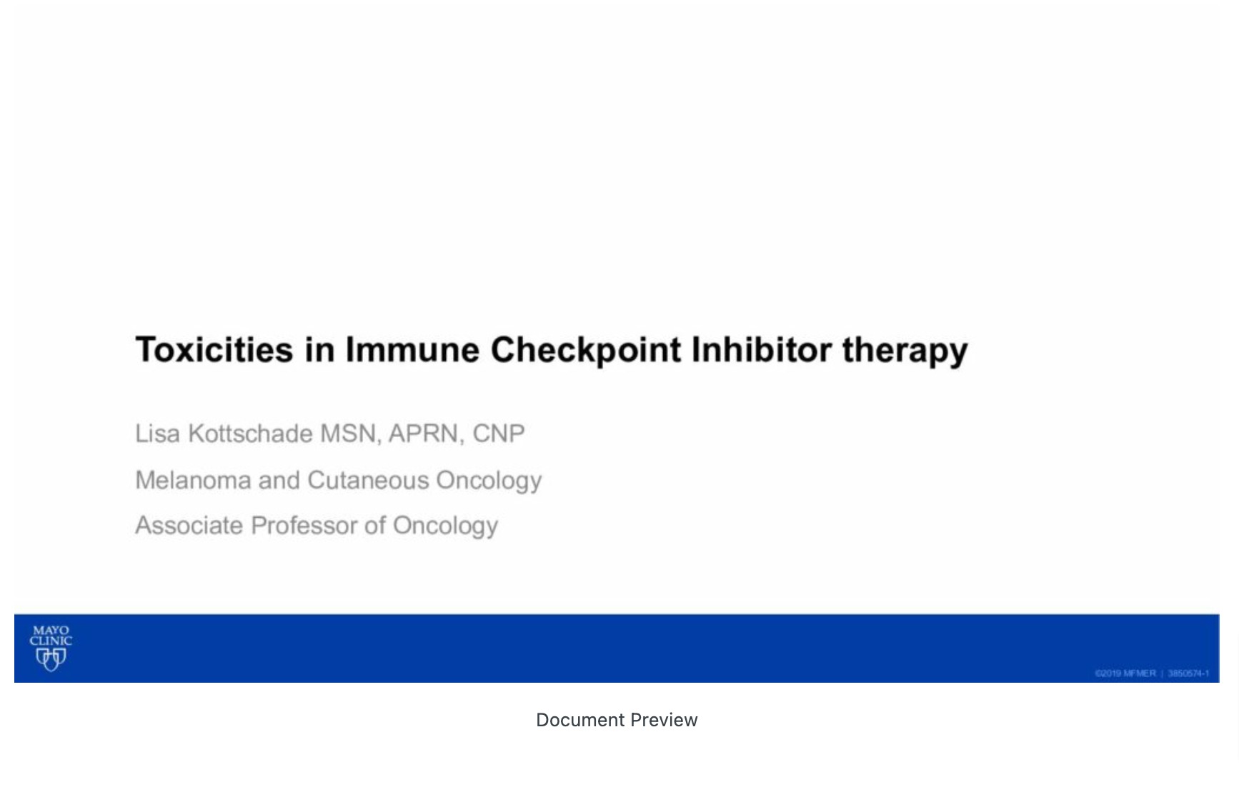 Toxicities in Immunotherapy