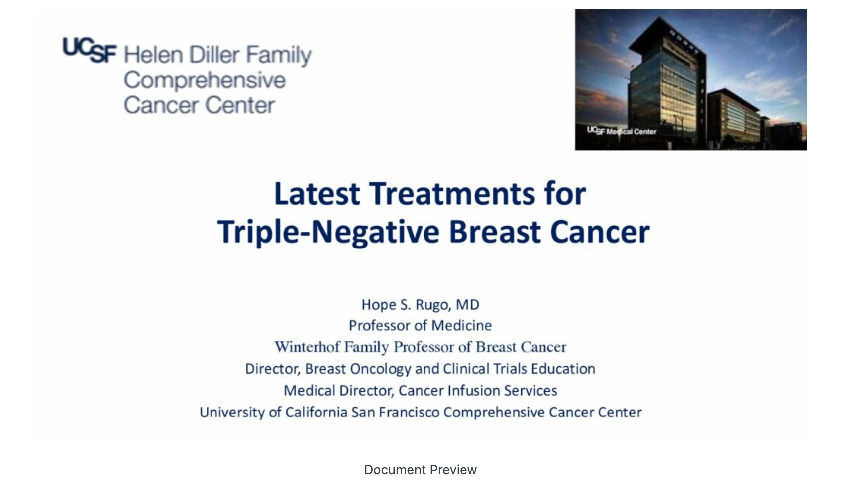 Triple Negative Breast Cancer Updates