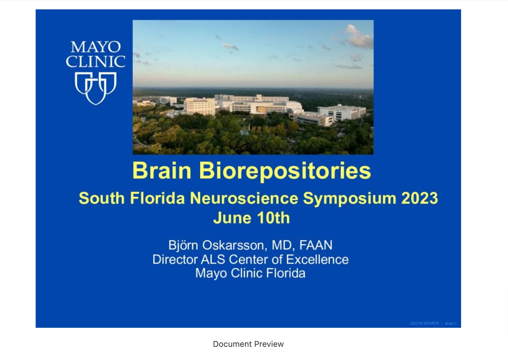 Brain Biorepositories