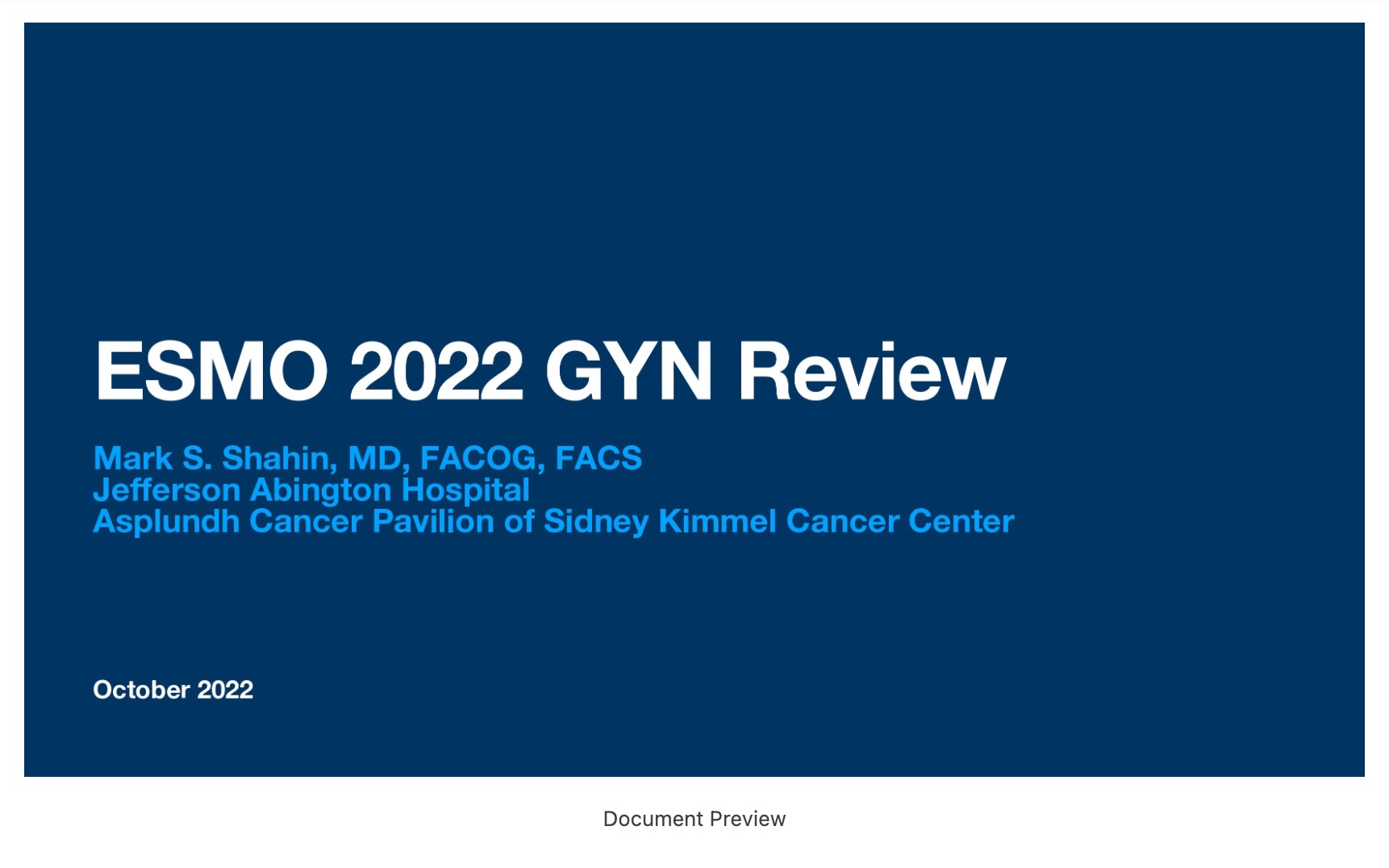 Gynecologic Malignancies: Targeted Therapy-IO-Chemo Combinations