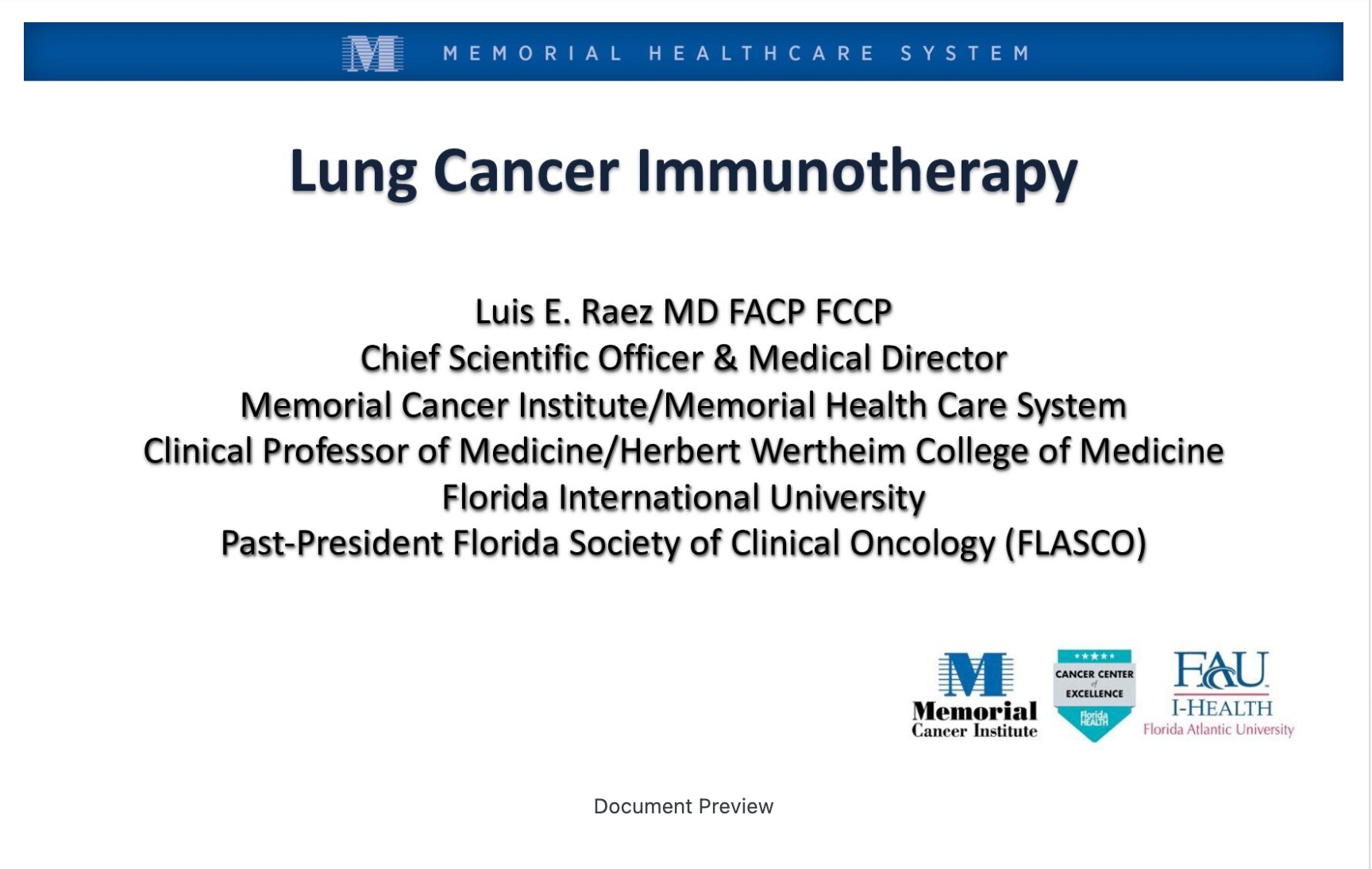 Immunotherapy in Lung Cancer: NEOADJ, ADJ and LA Disease