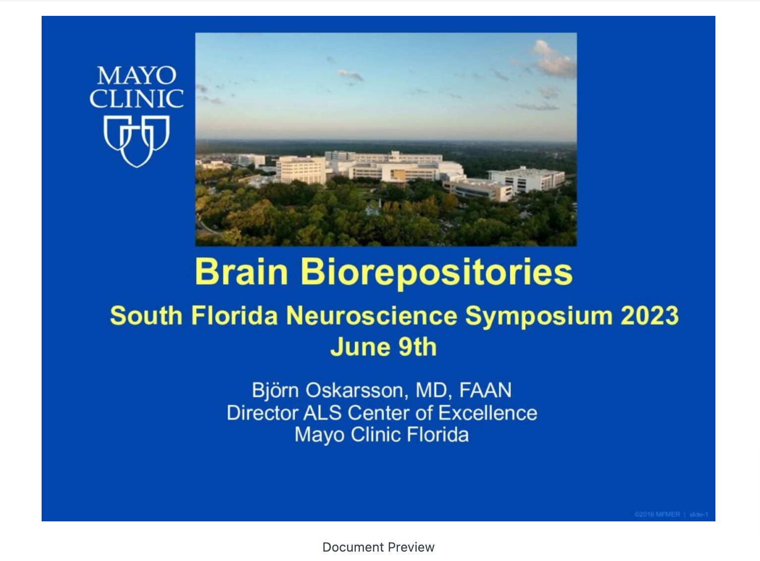 Importance of Brain Biorepositories