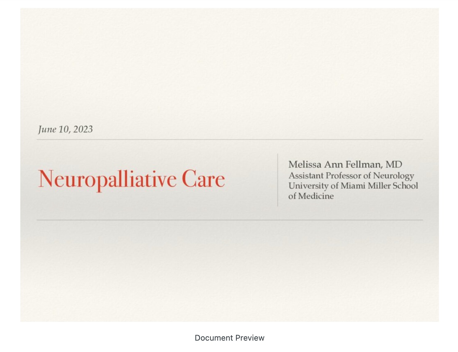 Neuro-palliative Care – “All About Dying”