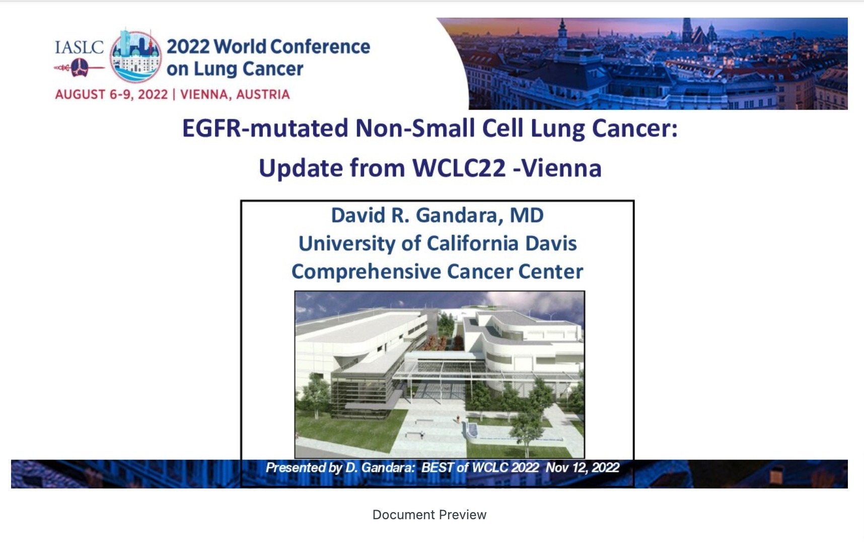 EGFR Mutated Lung Cancer - Advanced Stage