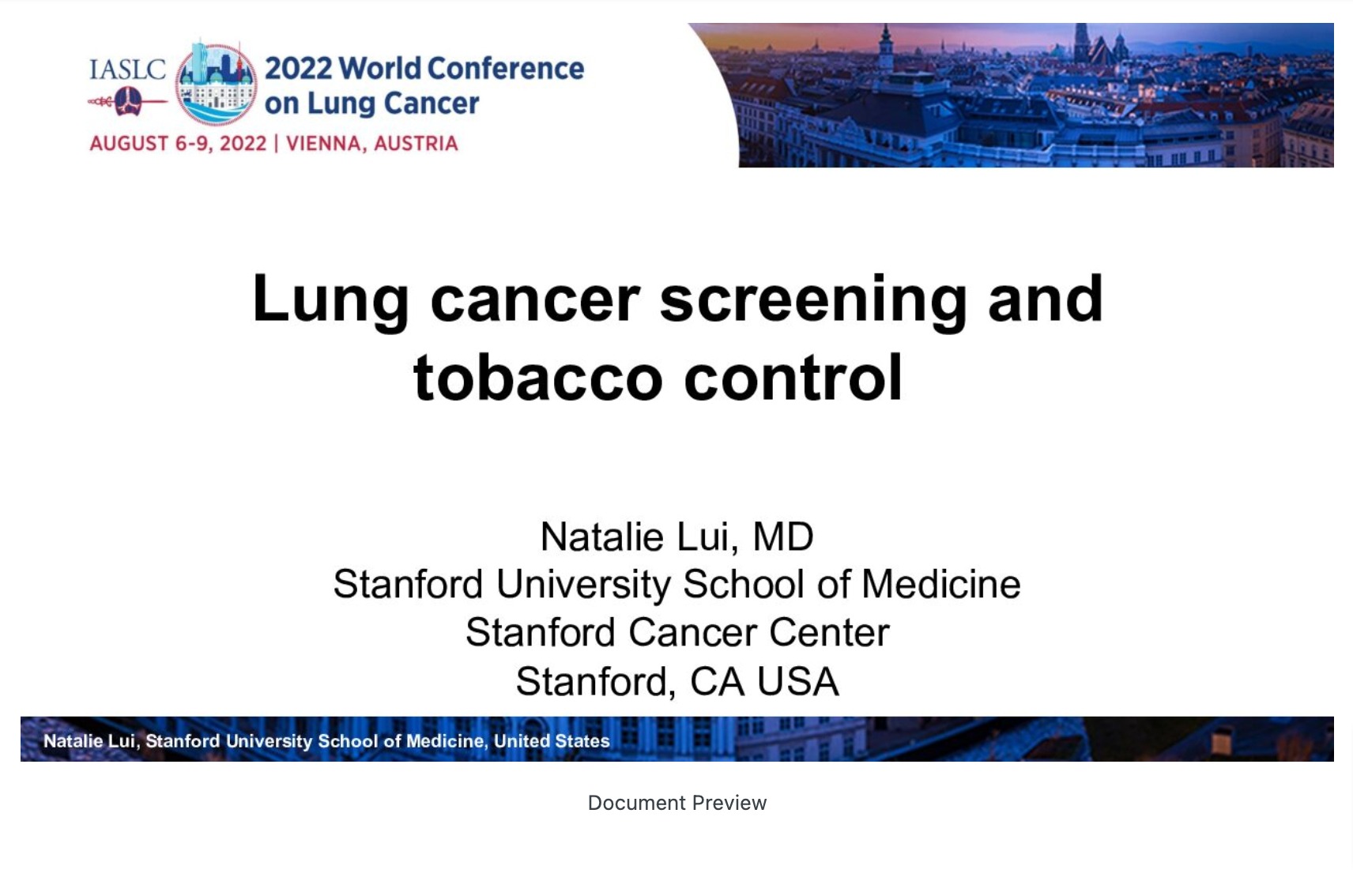 Lung Cancer Screening / Tobacco Control