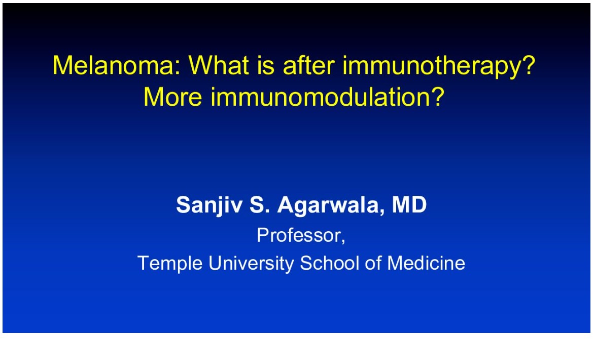 Melanoma: What is after immunotherapy? More immunomodulation?