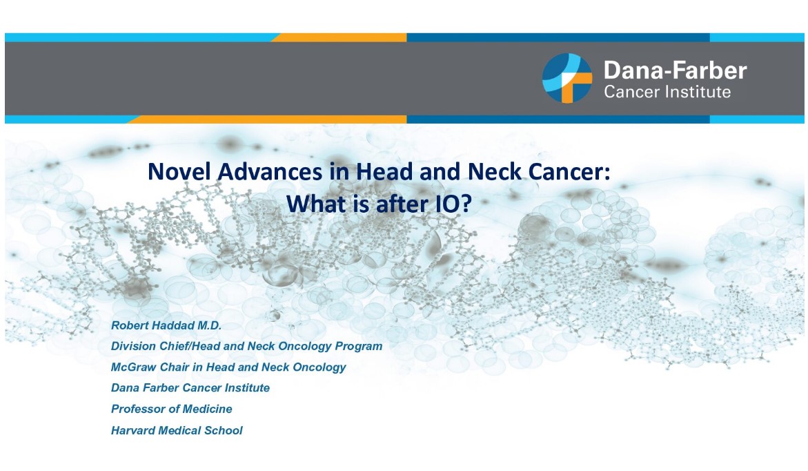 Novel Advances in Head and Neck Cancer: What is after IO?