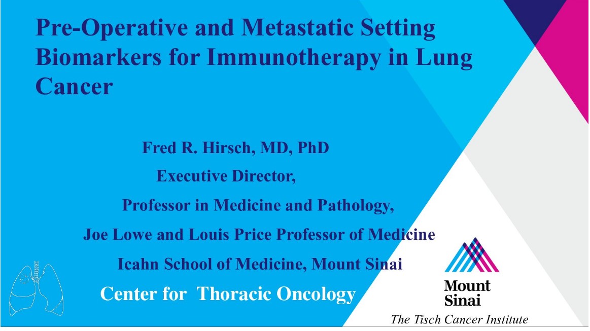 Pre-Operative and Metastatic Setting Biomarkers for Immunotherapy in Lung Cancer