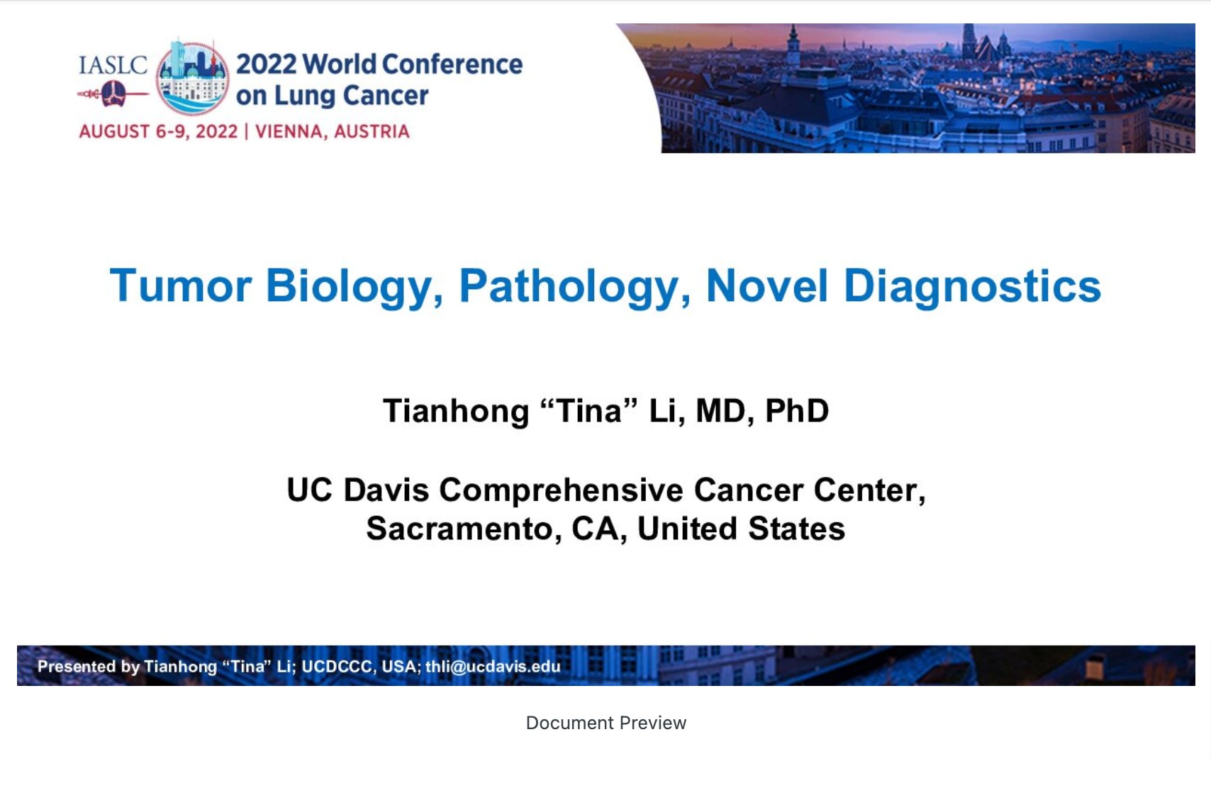 Tumor Biology, Pathology, Novel Diagnostics