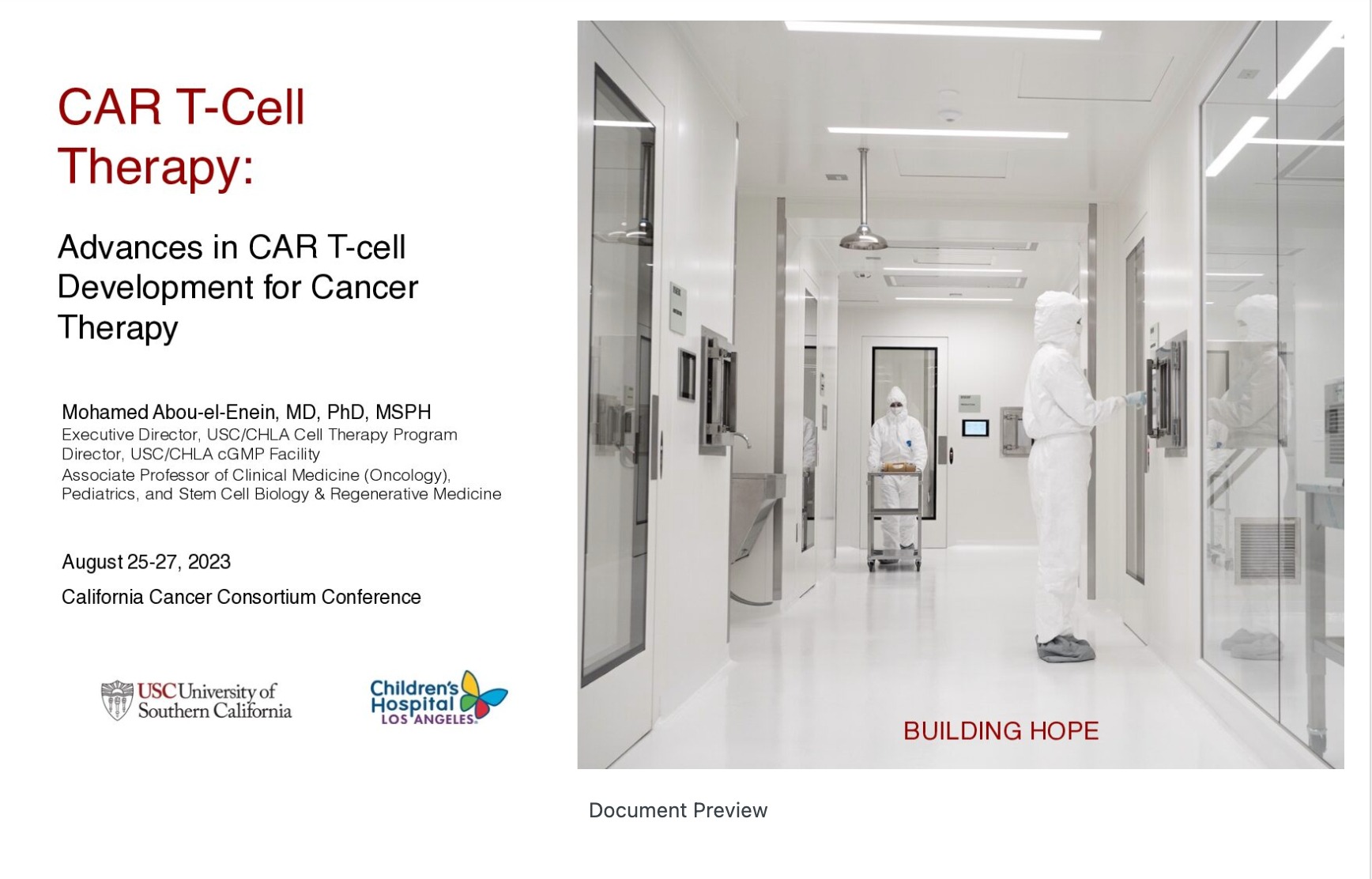Advances in Car-T Cells Development for Cancer Therapy