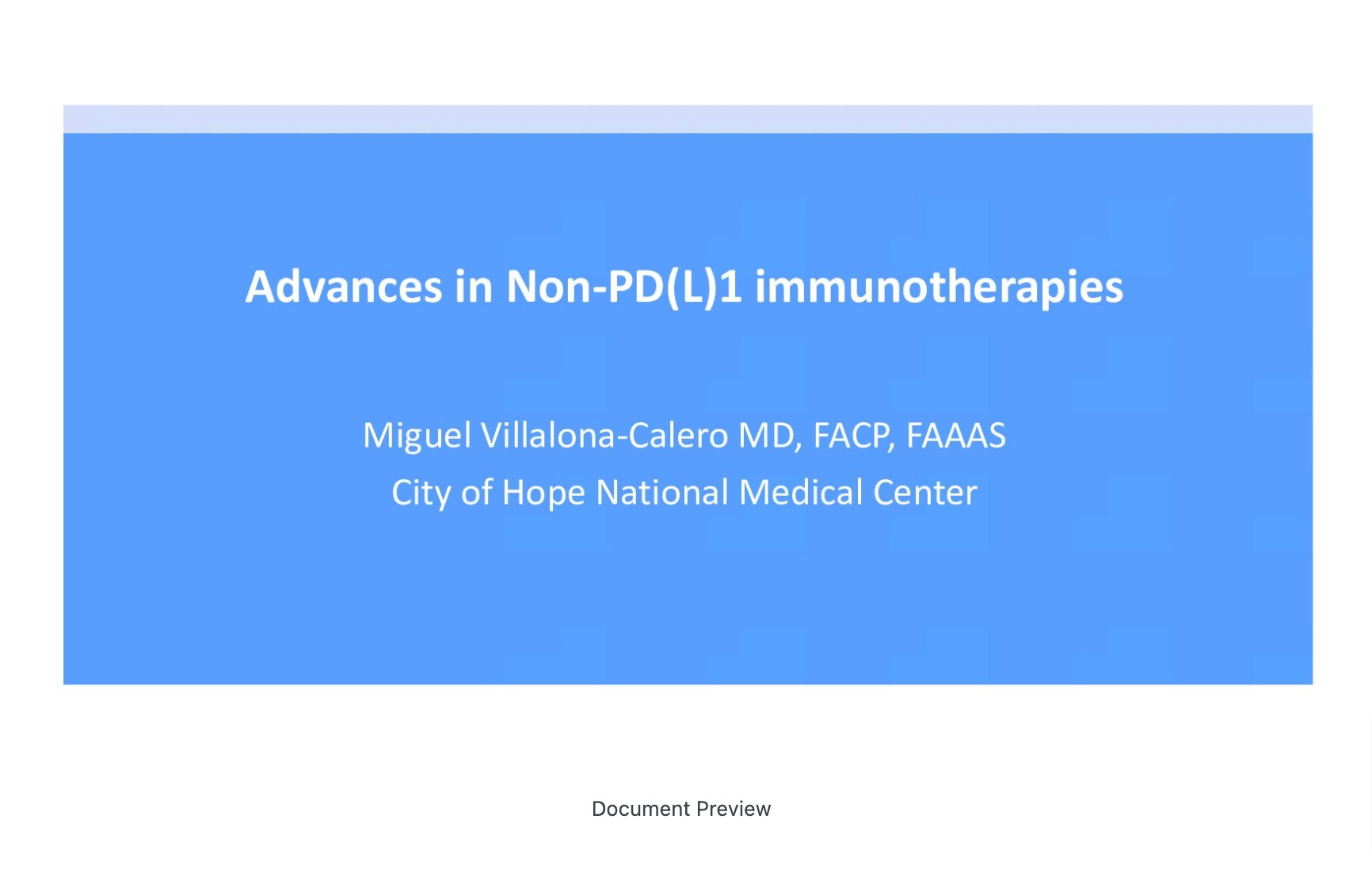 Advances in Non-PD(L)1 Immunotherapies